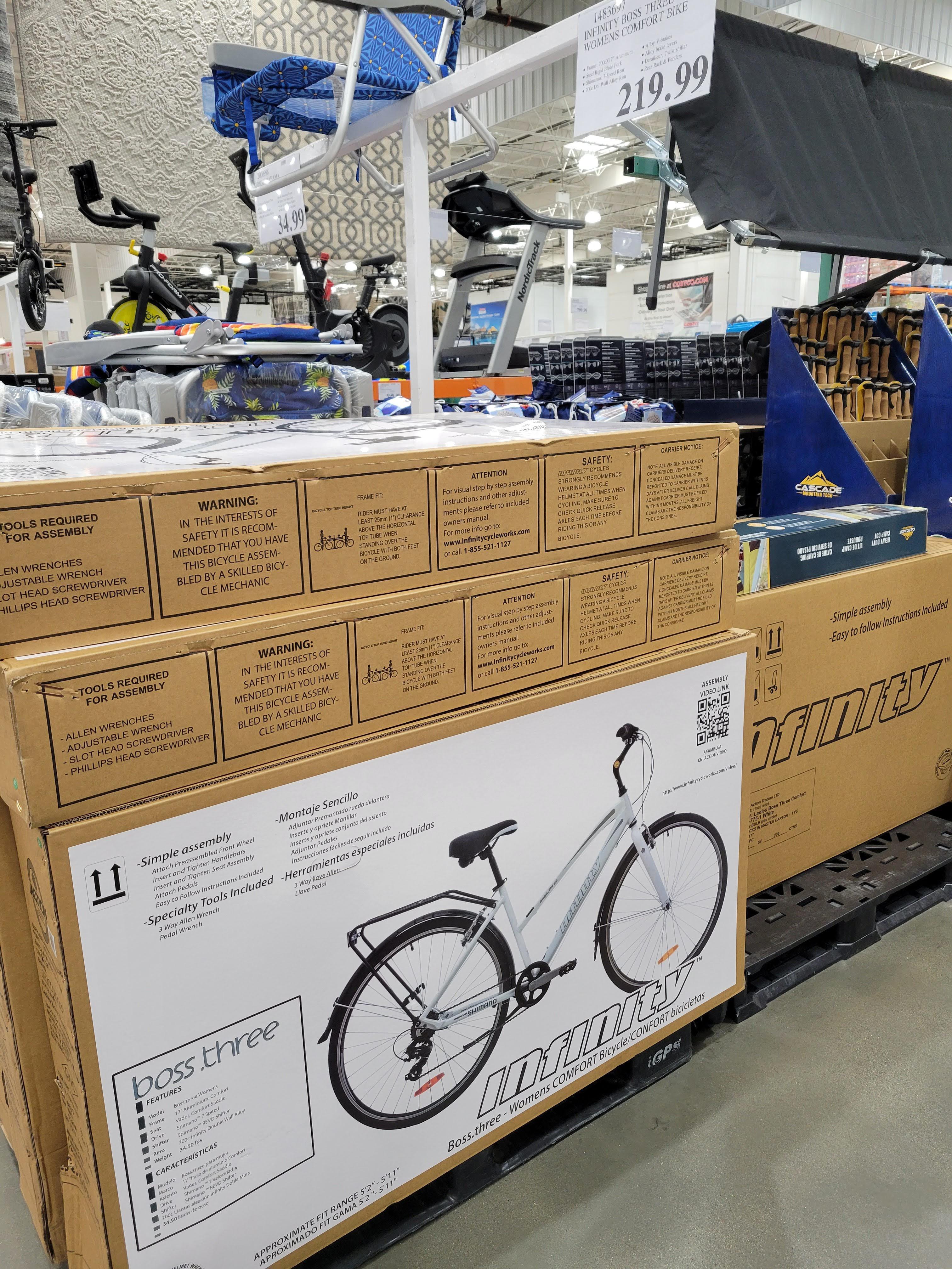 Inexpensive women's hybrid bike back for 220 r/Costco