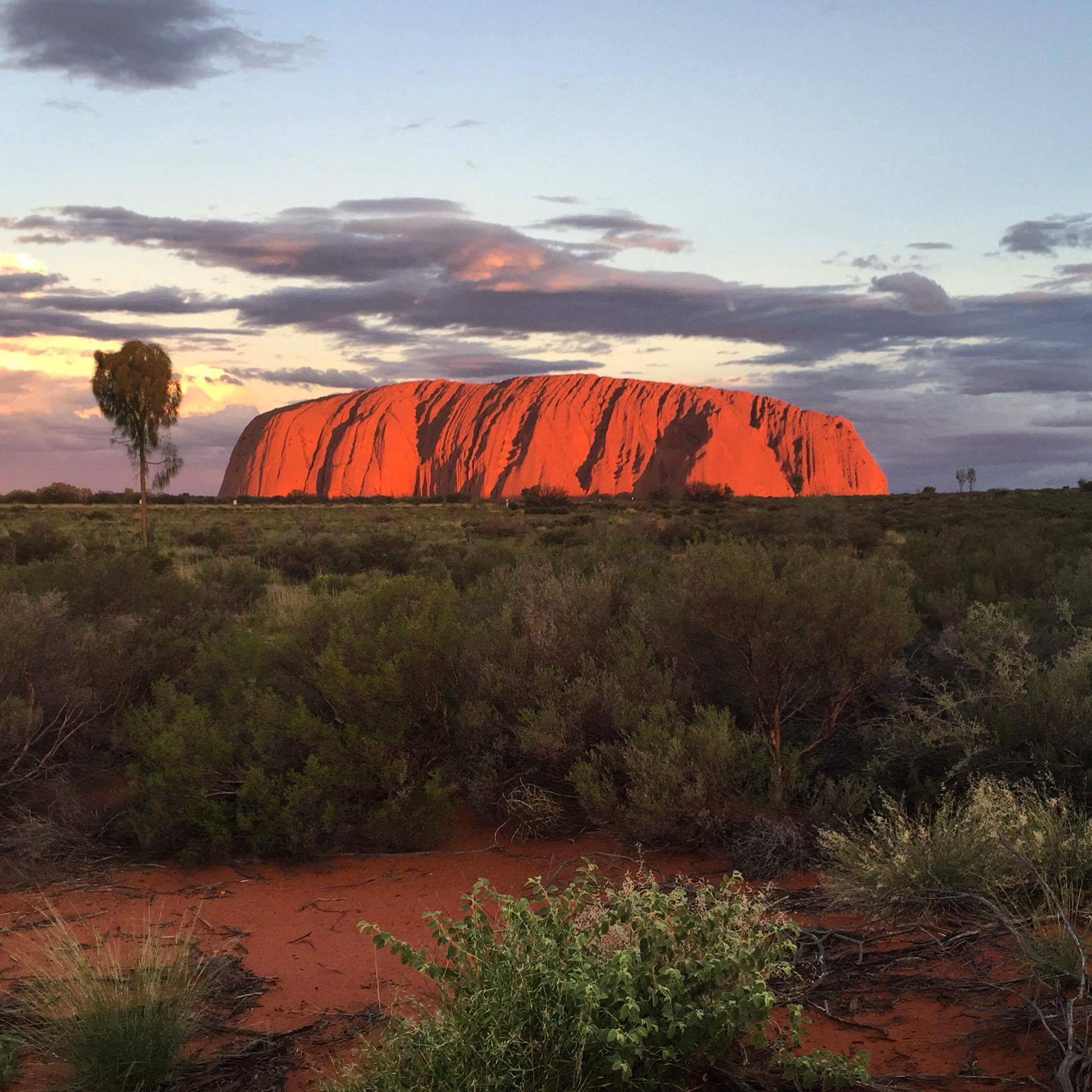 Sunset over Uluru/Ayers Rock, Australia [OC][1920x1920] r/EarthPorn