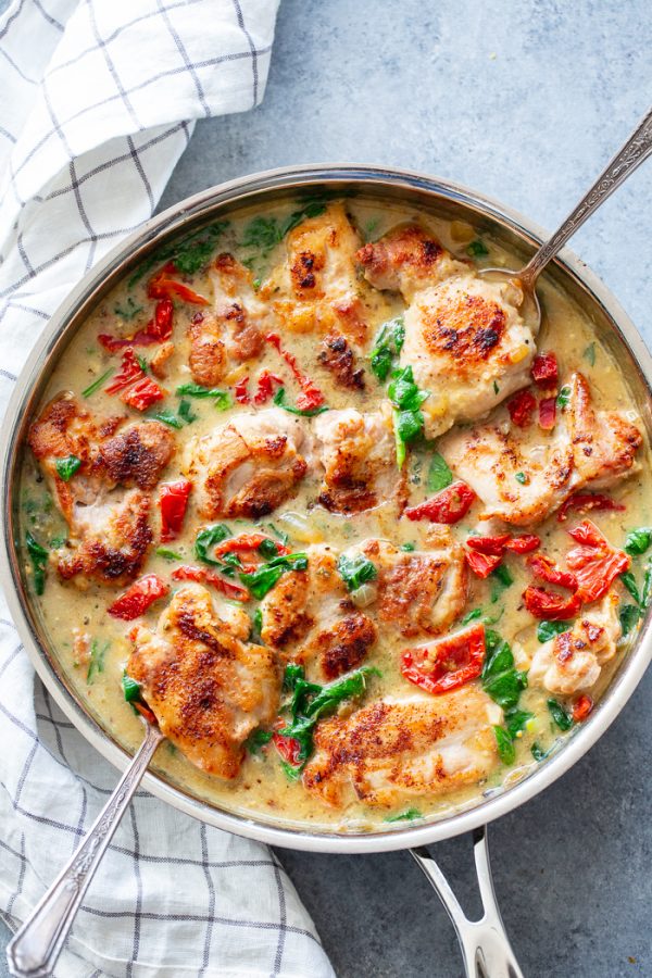 Creamy Tuscan Chicken {Paleo, Whole30, Keto} [recipe] r/Paleo