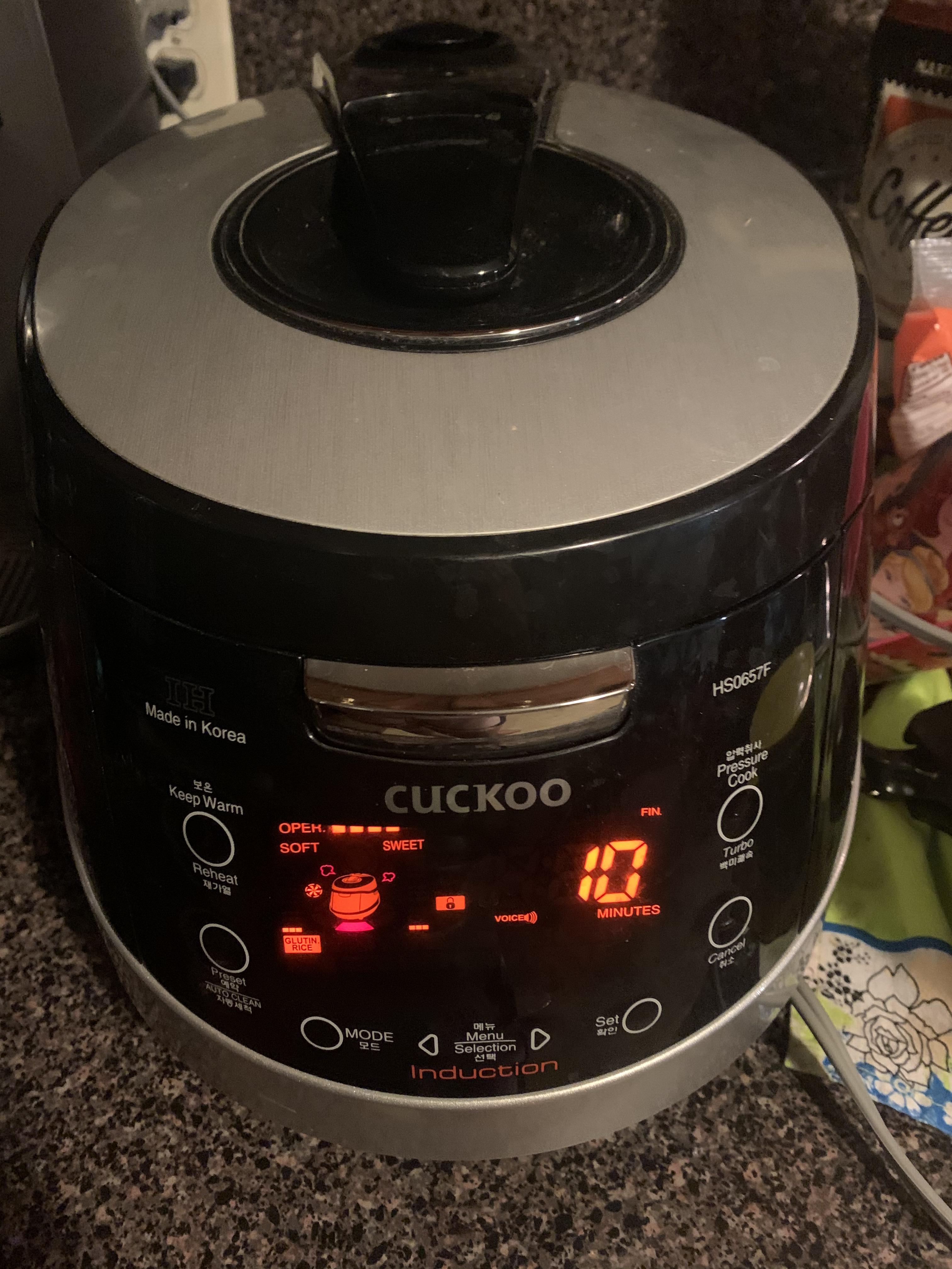 400+ Cuckoo Talking rice cooker! Someone put it out for free! r