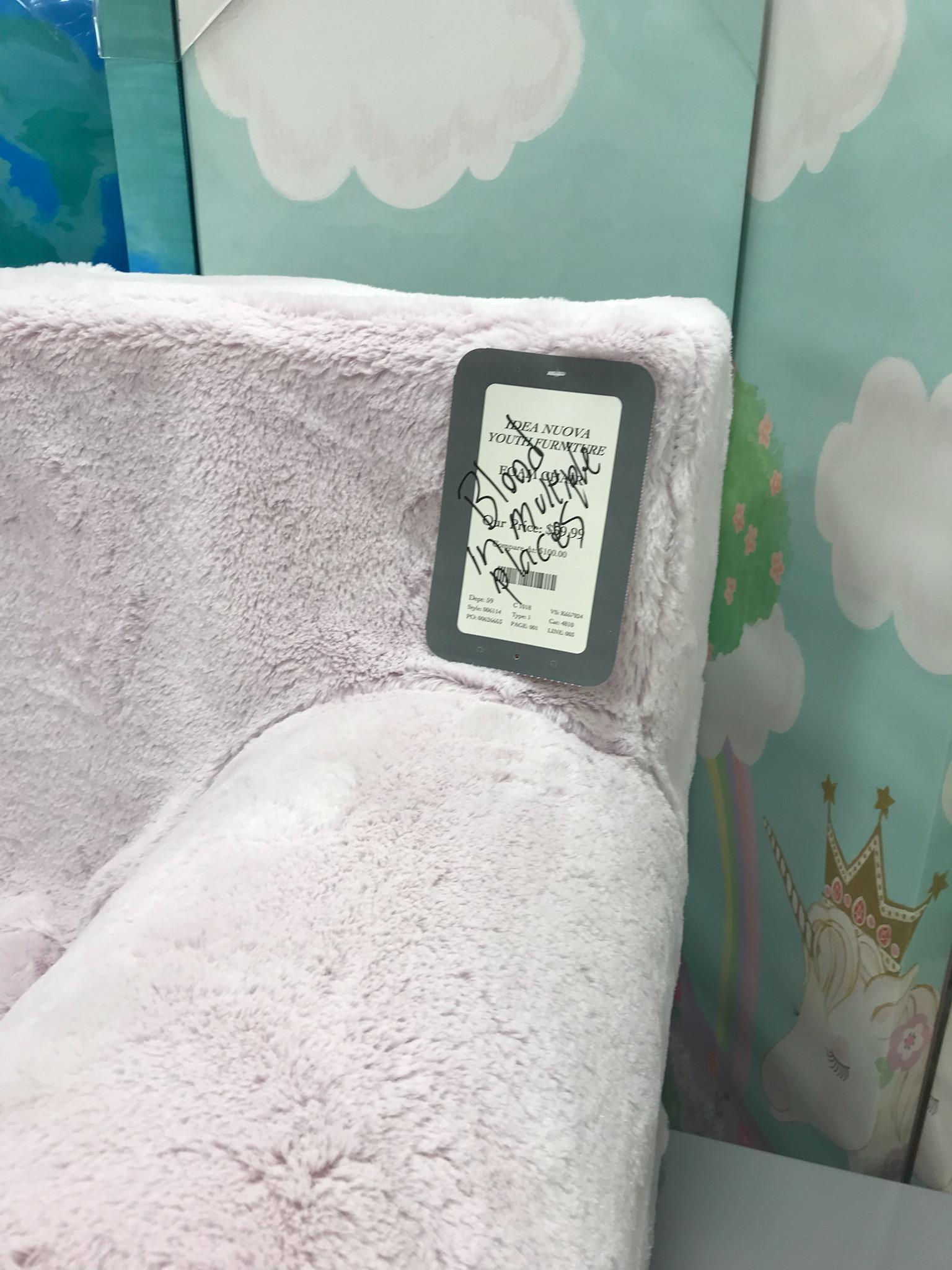 Found this Blood Chair on Clearance r/mildlyinteresting