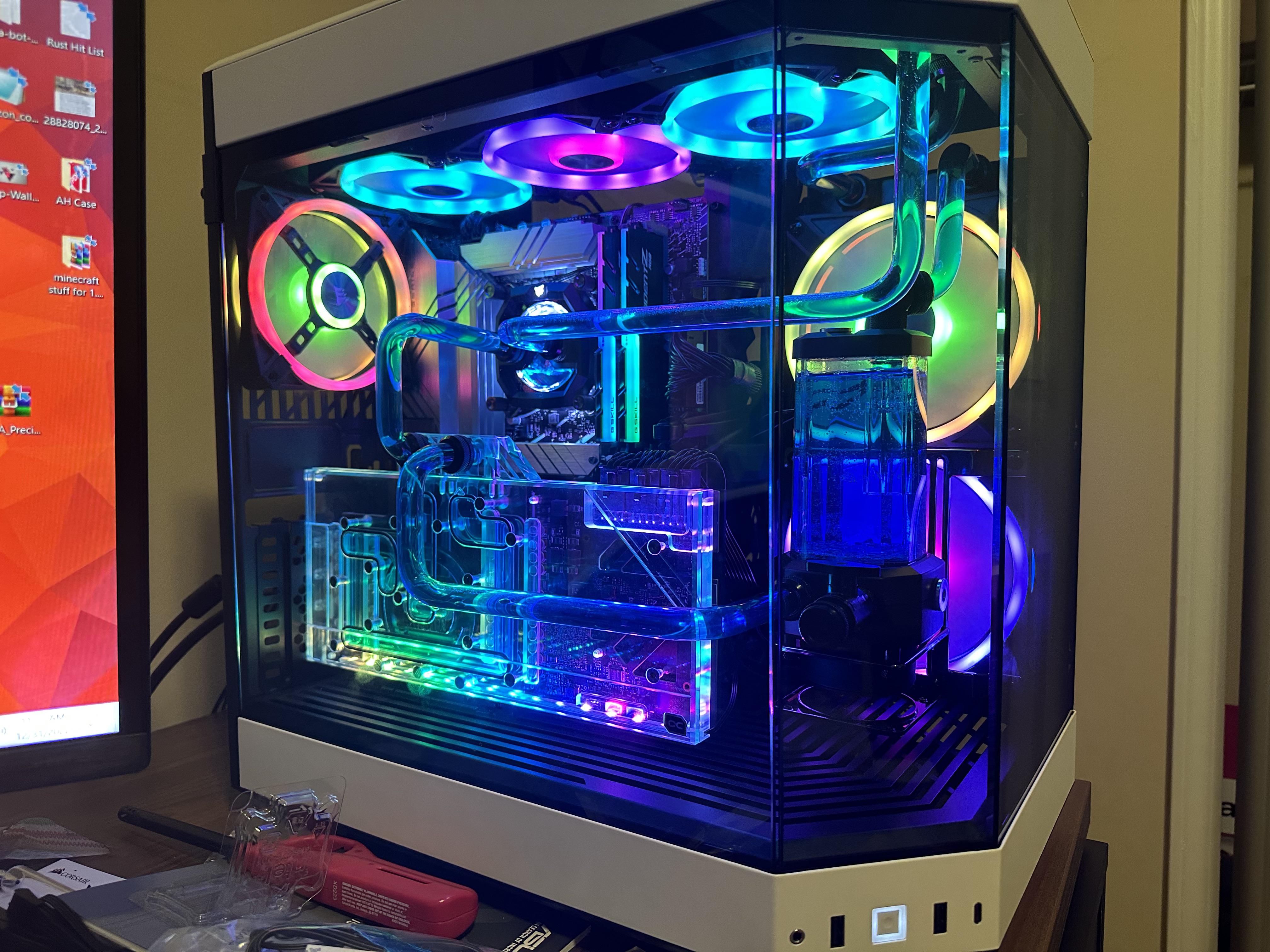 Hyte Y60 built almost entirely out of used water cooling components