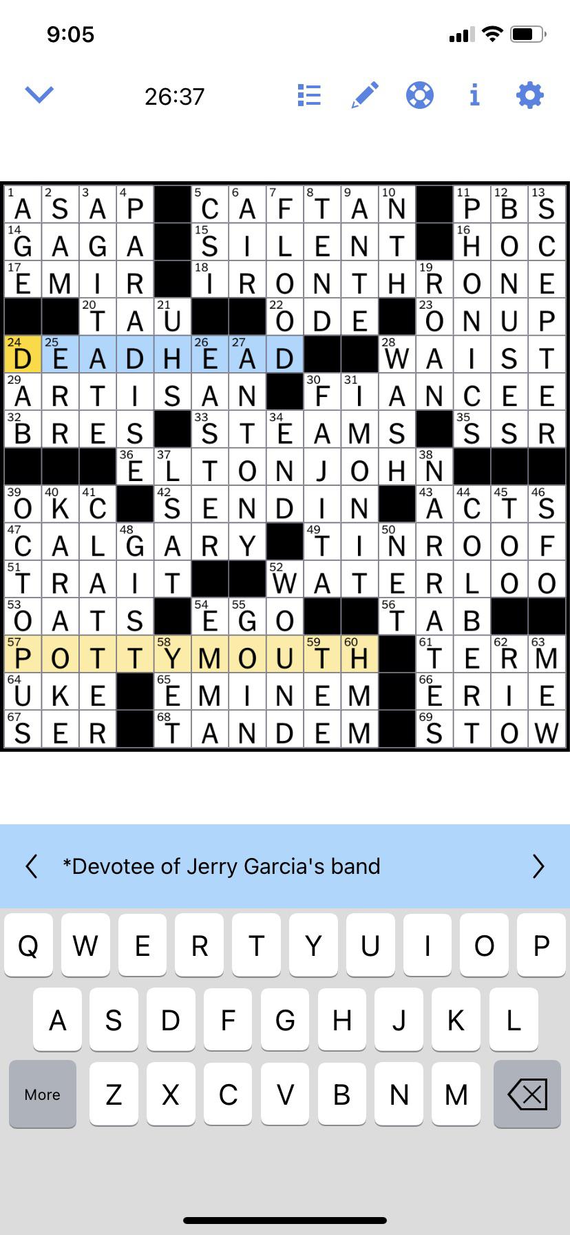 We were in yesterday’s NYT Crossword puzzle! With a “cat on a hot tin