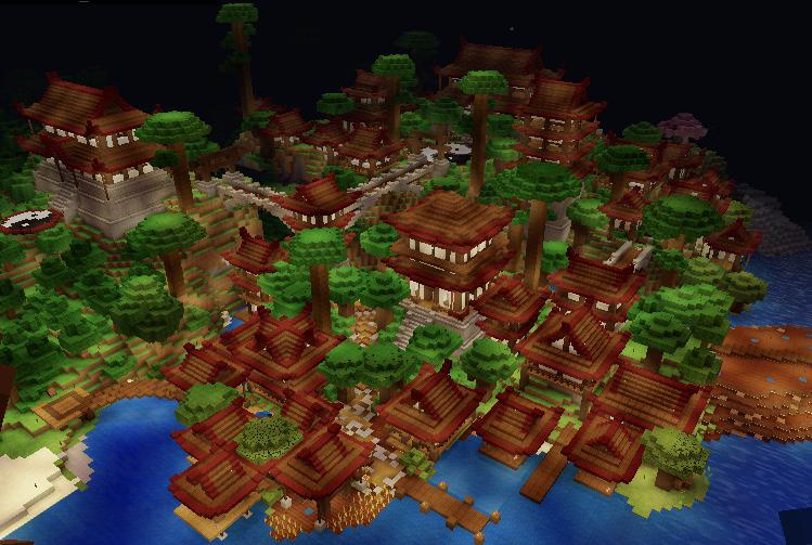 Japanese Style Village Hardcore Survival Minecraft