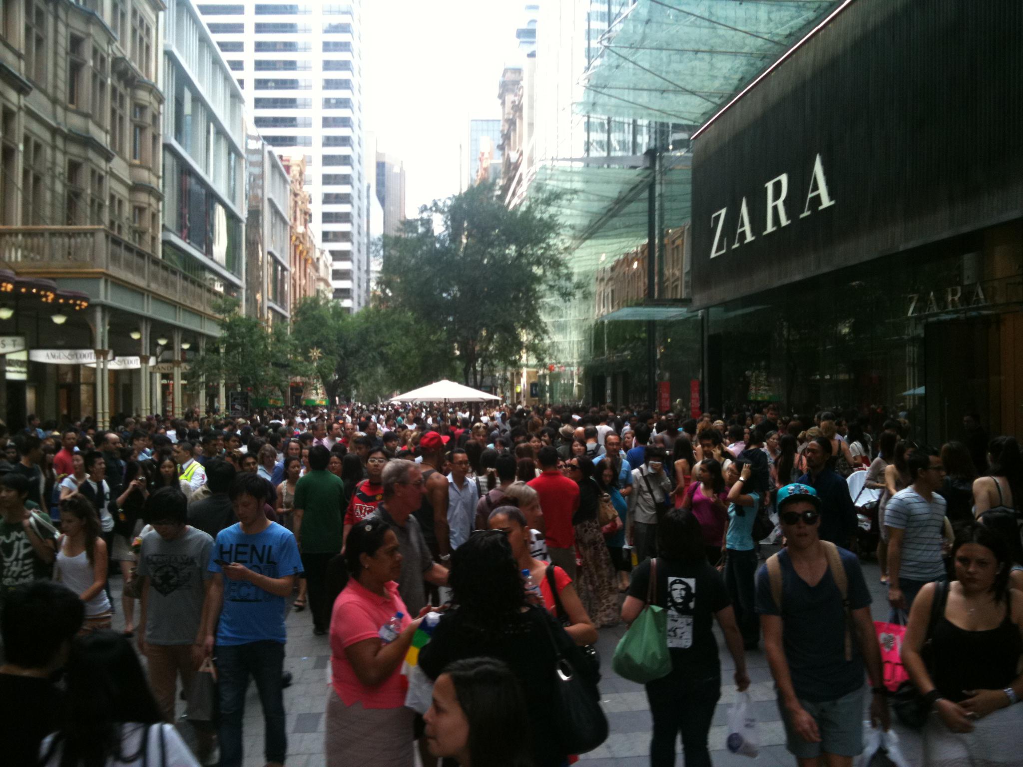 Boxing Day Sales Pitt Street Mall, 411pm 2011. r/sydney
