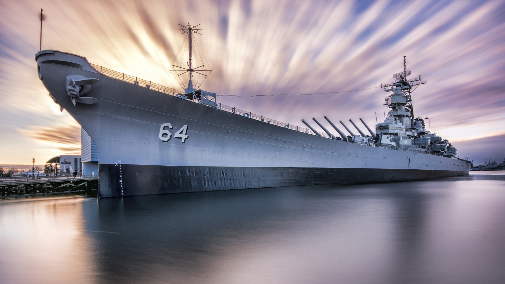 Stunning picture of USS Wisconsin (BB64) [1920 x 1080] r/WarshipPorn