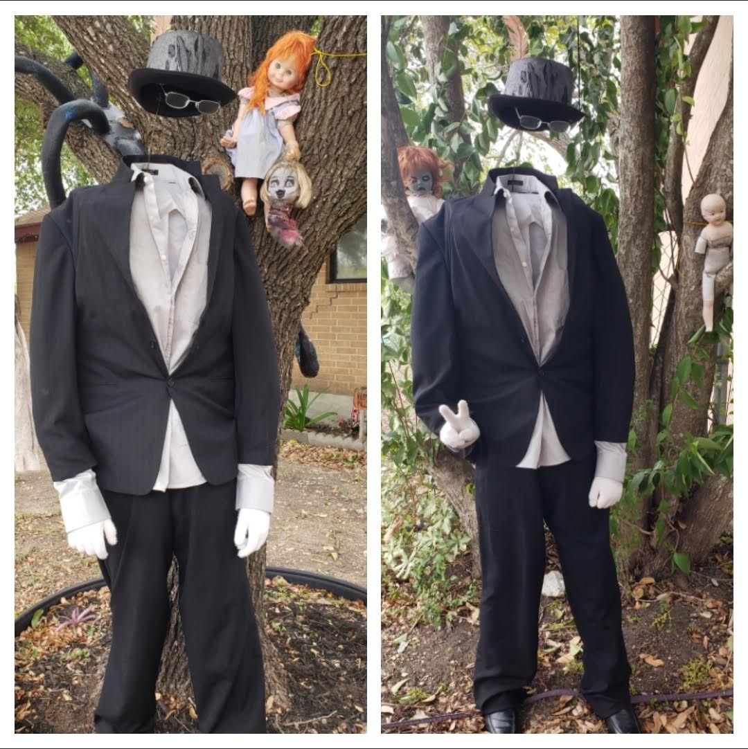 My 11 year old's invisible man costume... he loves it!!! r/halloween