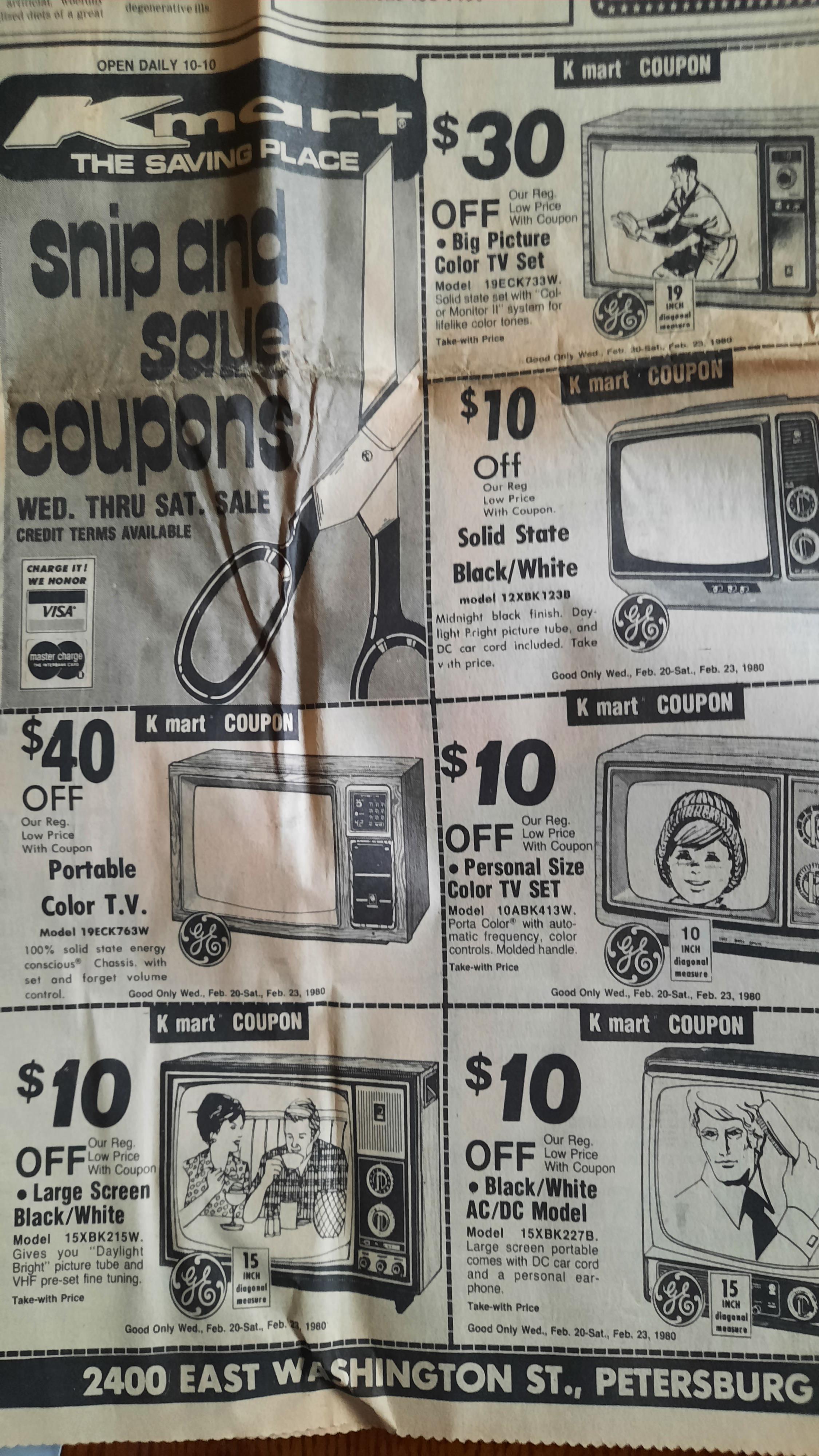 Found a kmart newspaper ad from 1980 r/kmart