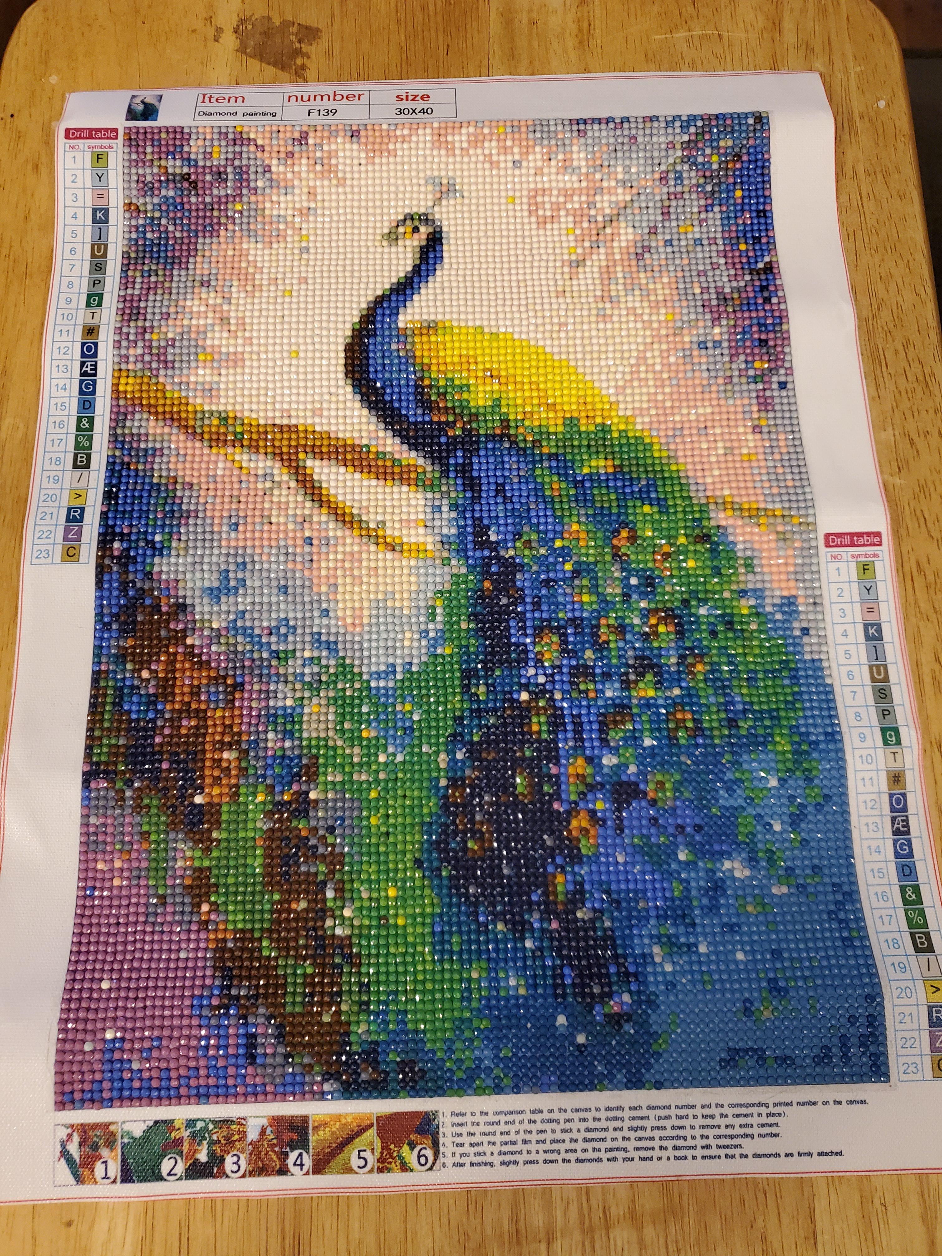 Update My finished peacock diamond painting!! r/diamondpainting