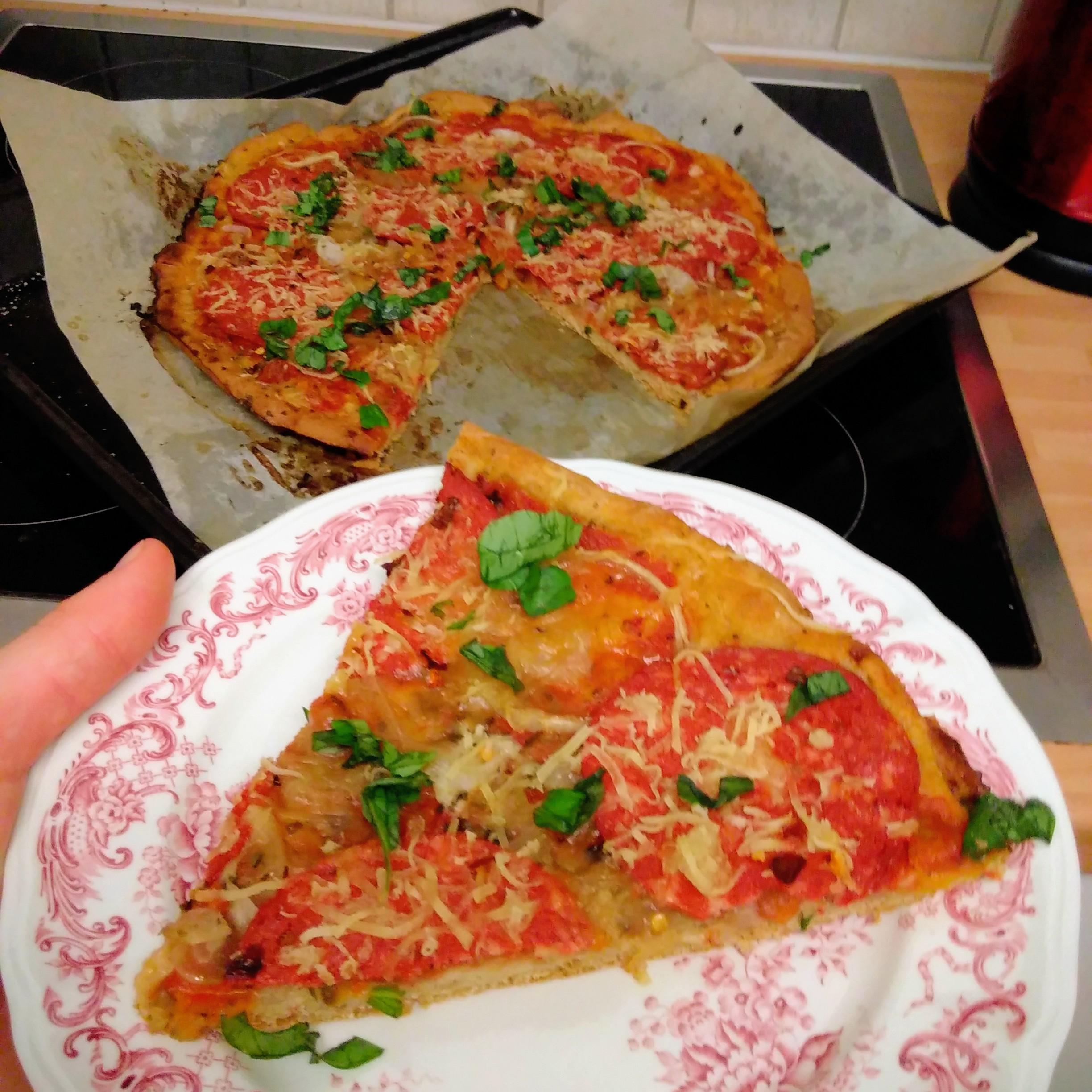 Vegan salami pizza! r/VeganFoodPorn