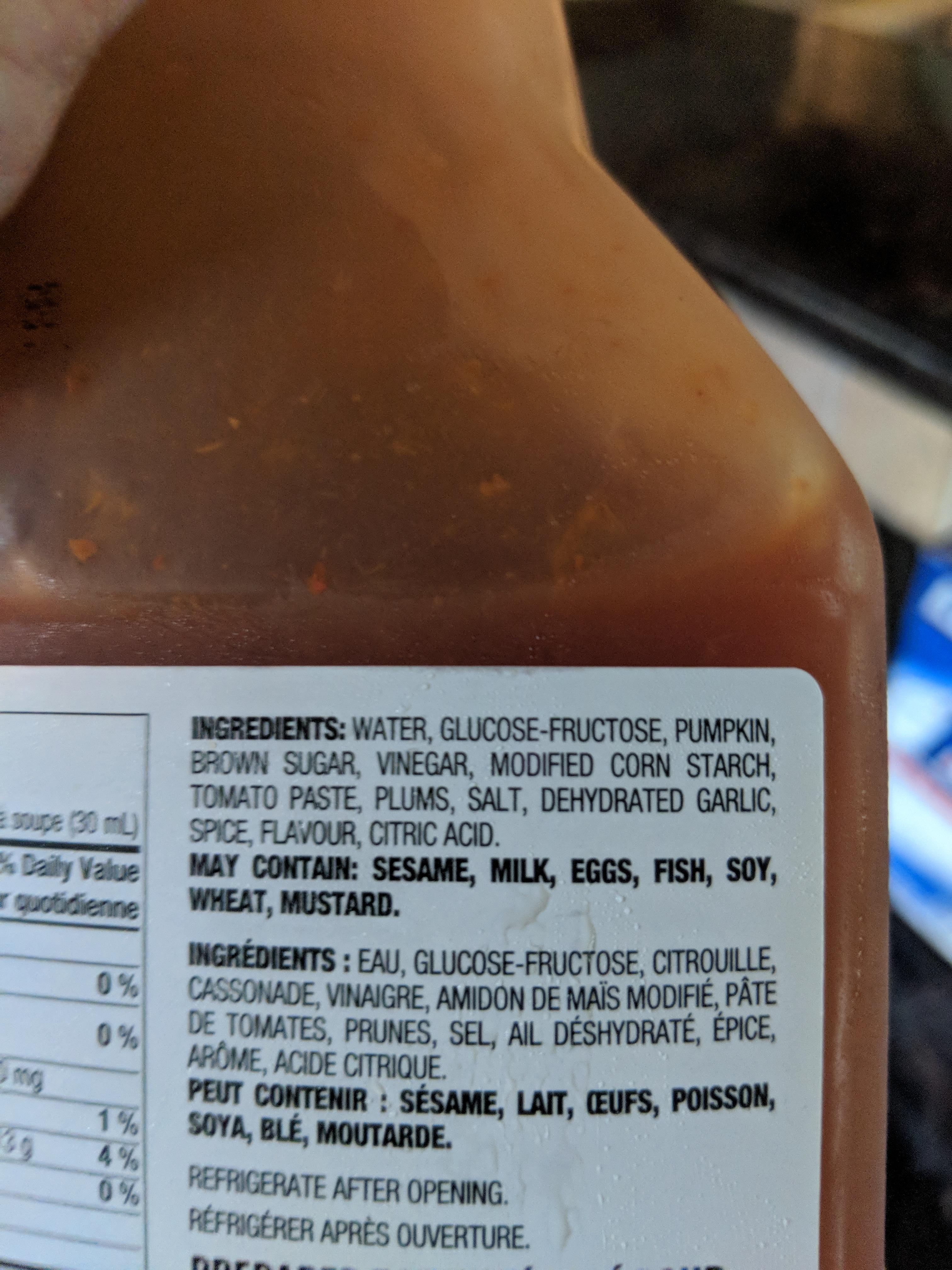 This "Plum" Sauce contains more pumpkins than plums r/mildlyinteresting