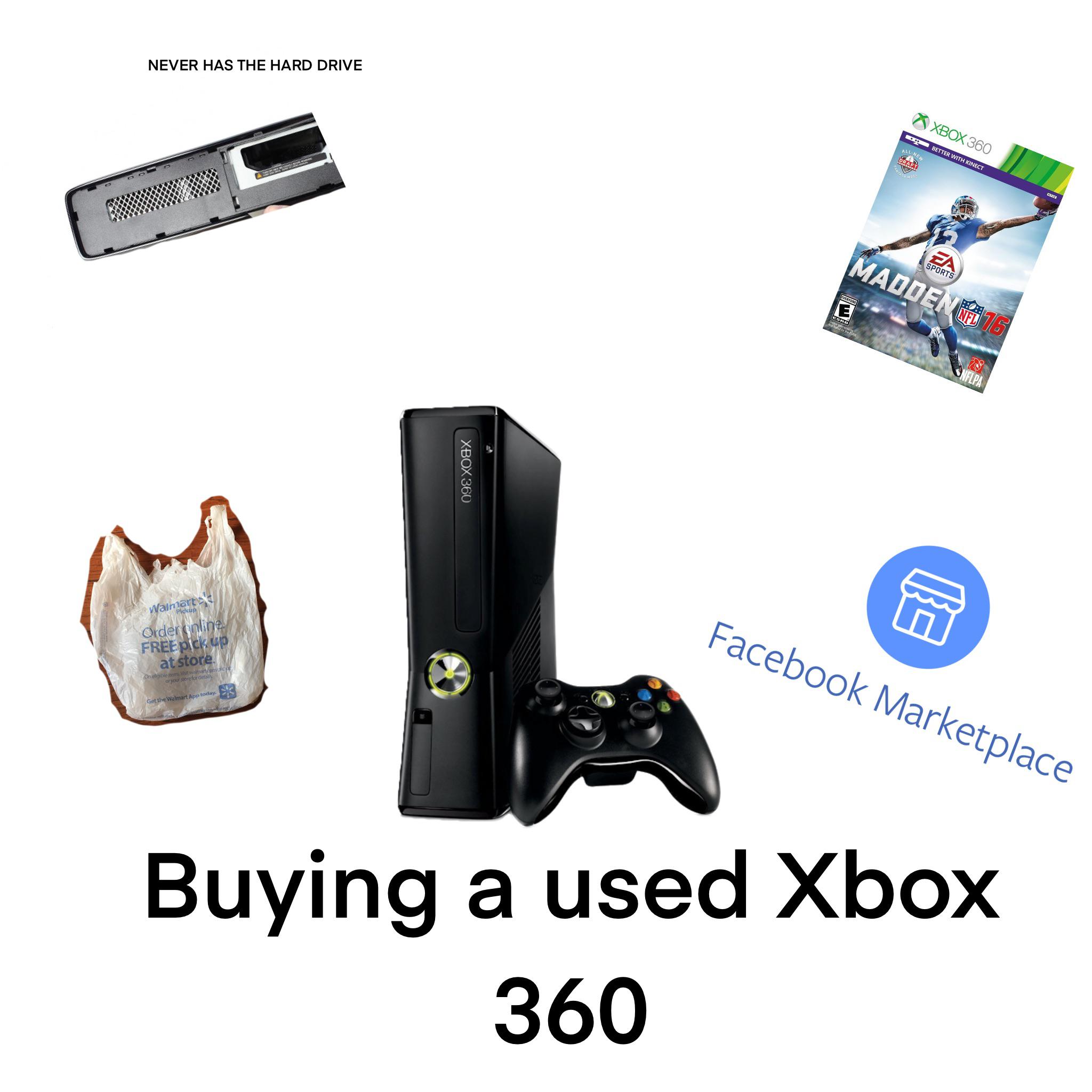 Buying a used Xbox 360 in person starter pack r/starterpacks