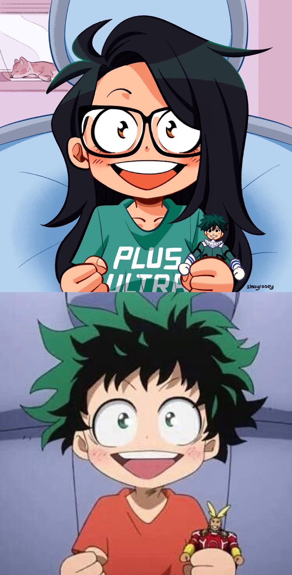 My friend drew me as a little Deku fan BokuNoHeroAcademia