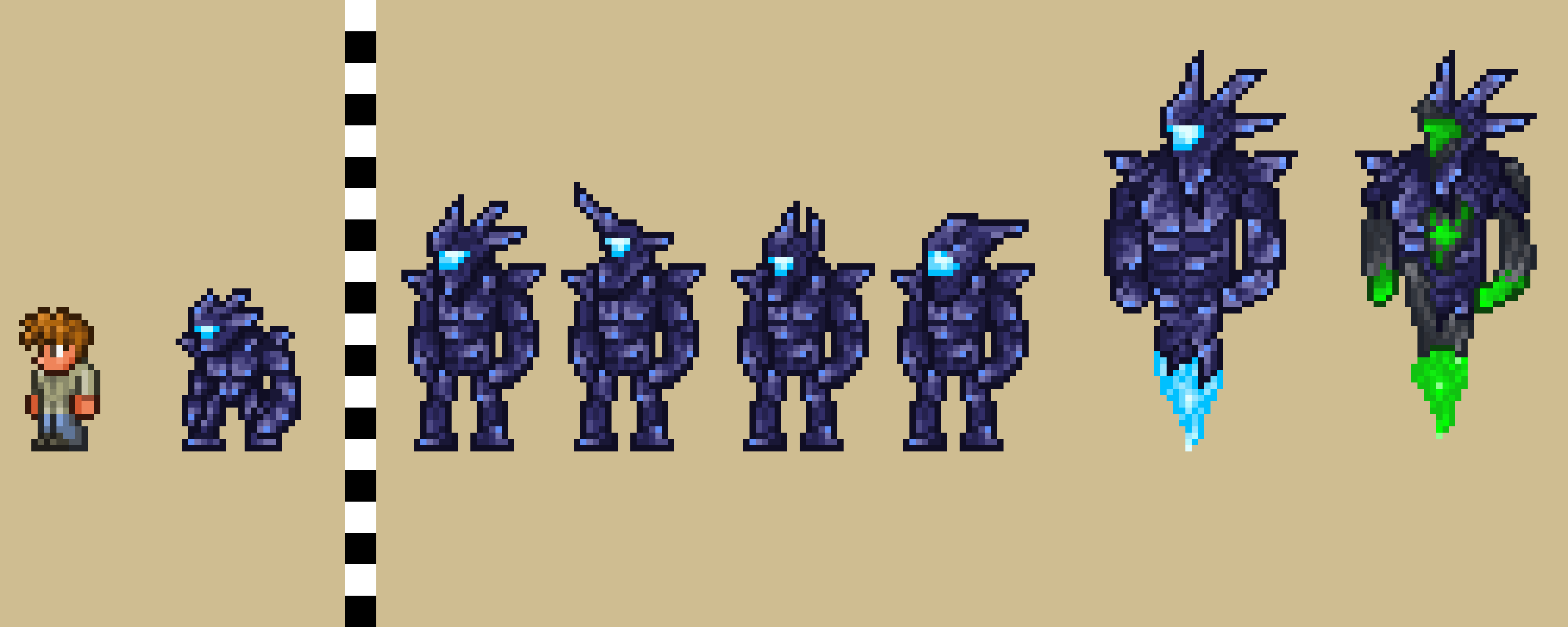 Some stronger Granite Golems I worked on a few months ago r/Terraria