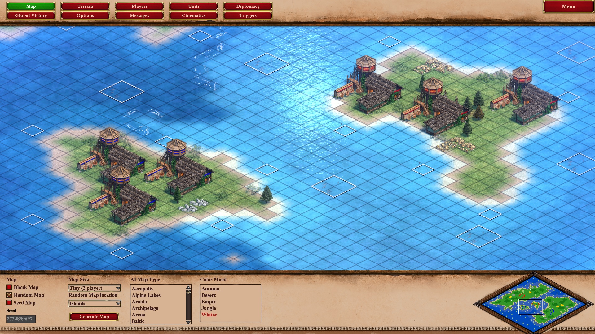 Custom map someone is working on each player starts with three archery