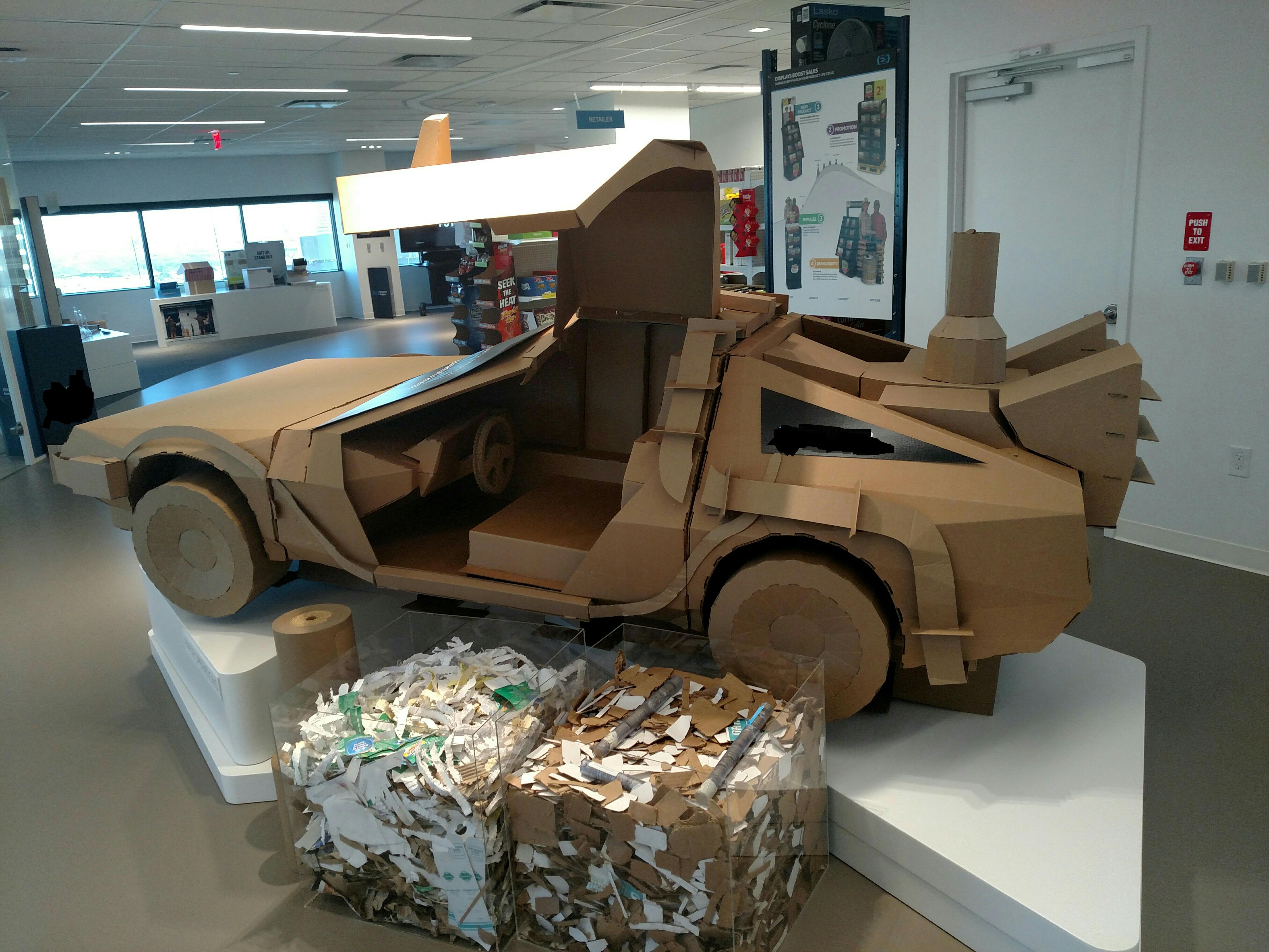PsBattle This corrugated cardboard DeLorean