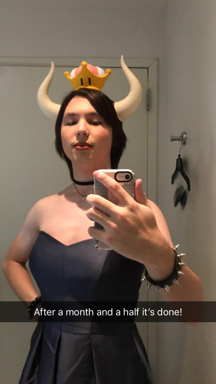 Going as everyone’s favorite trans icon for Halloween Bowsette! transpositive