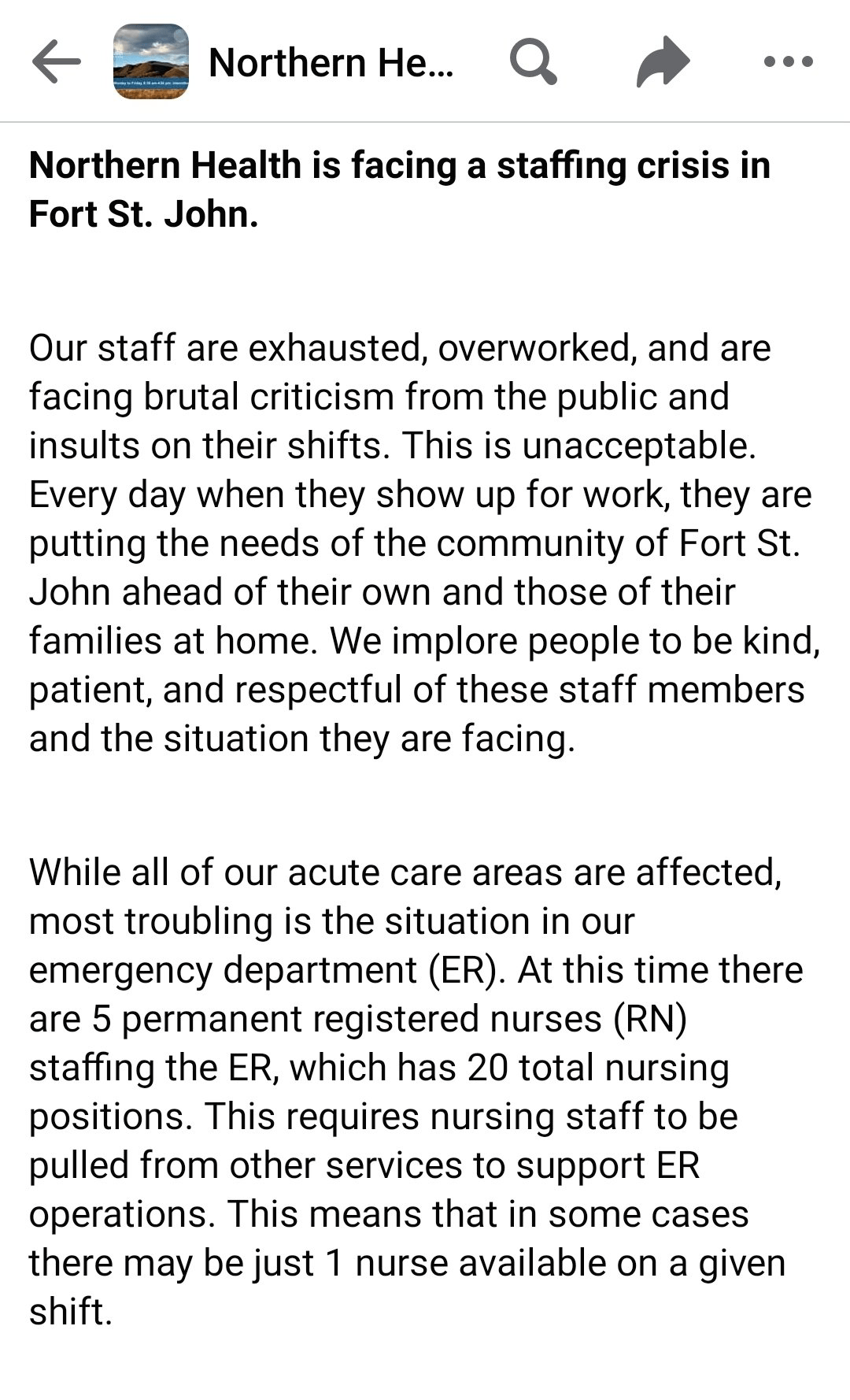 Doctors & nurses in Northern Health say they're threatened w/ legal