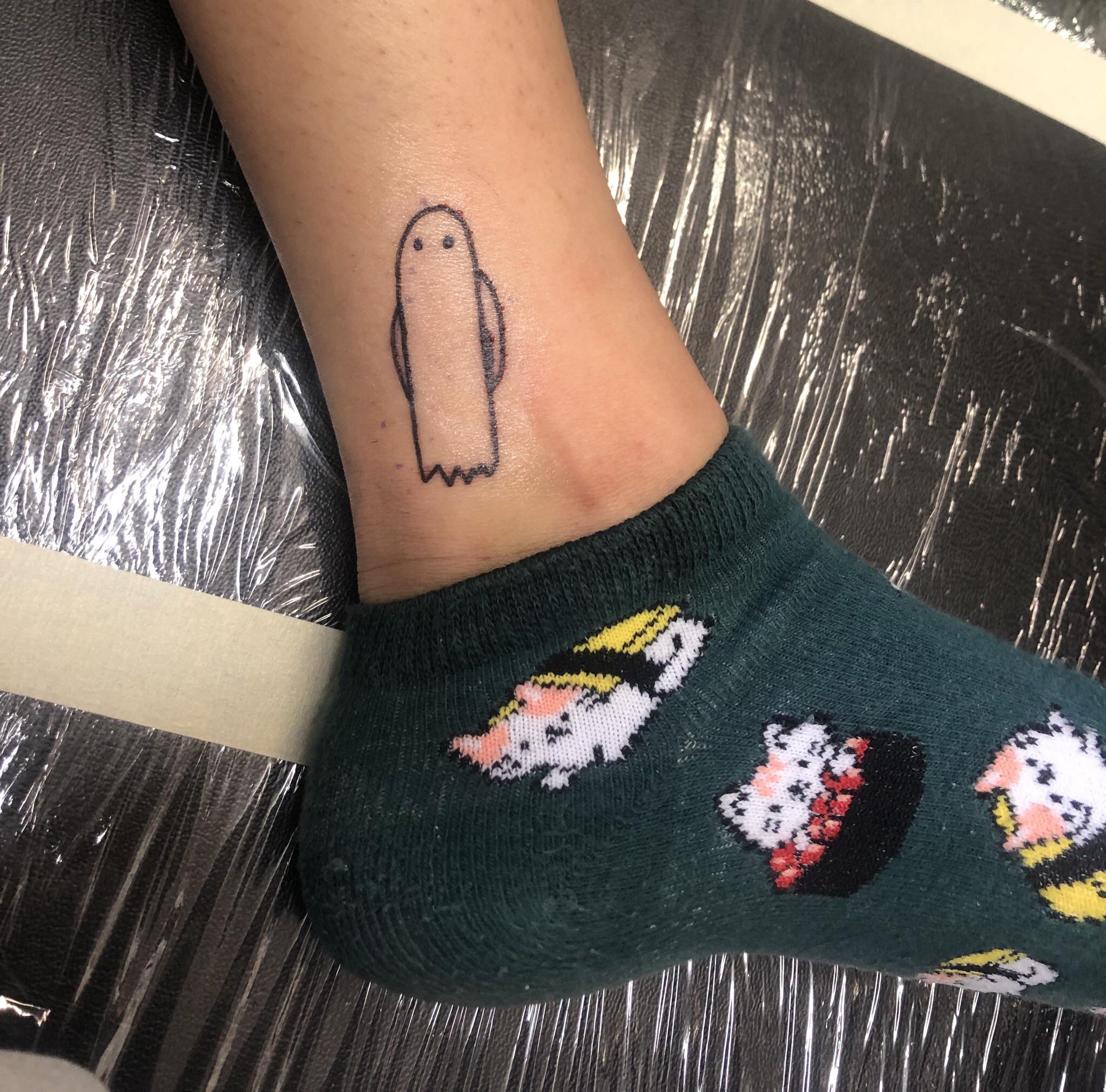 my first ever tattoo is stranger in the alps inspired!! im so happy