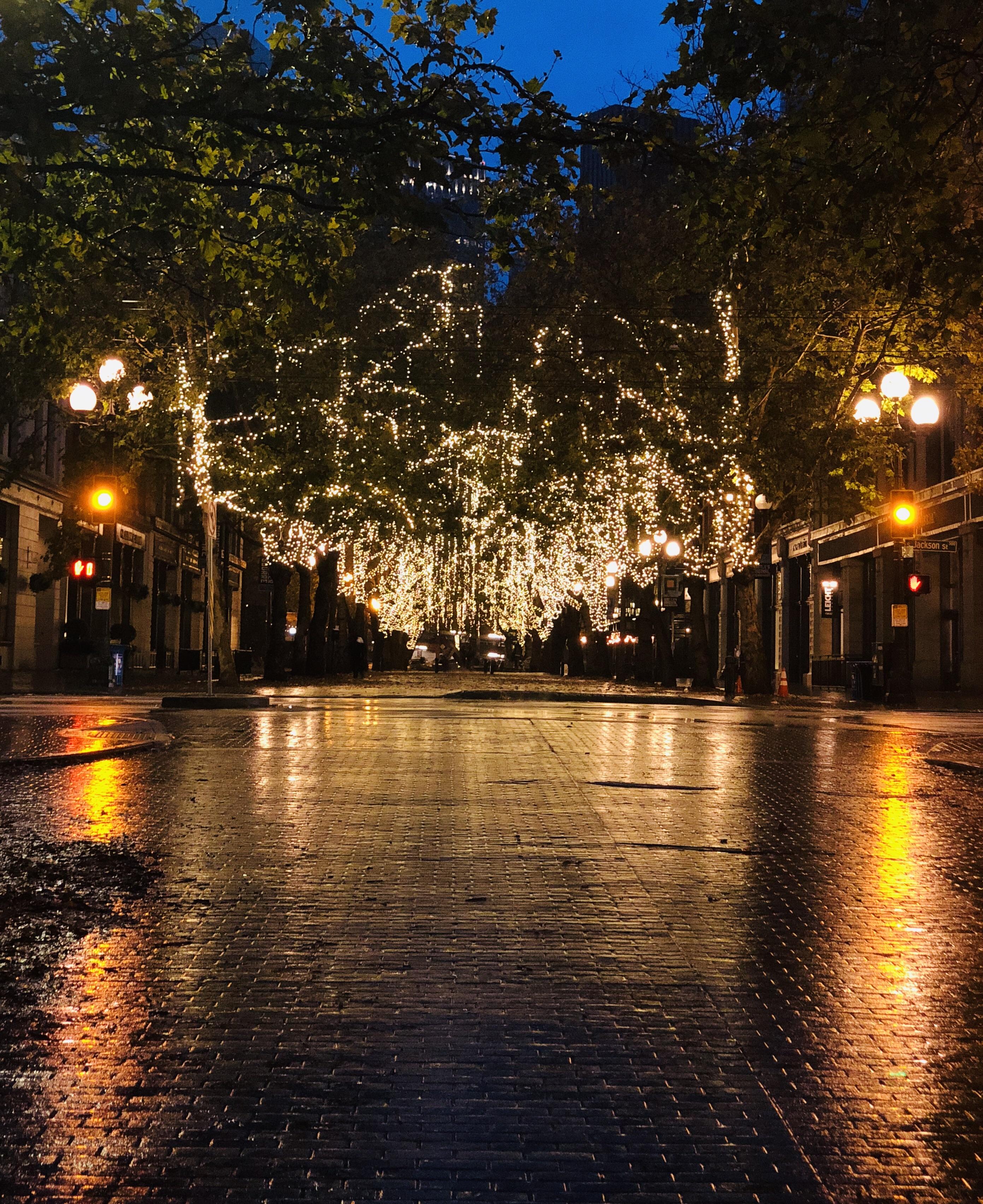 Lights at Pioneer Square. Seattle