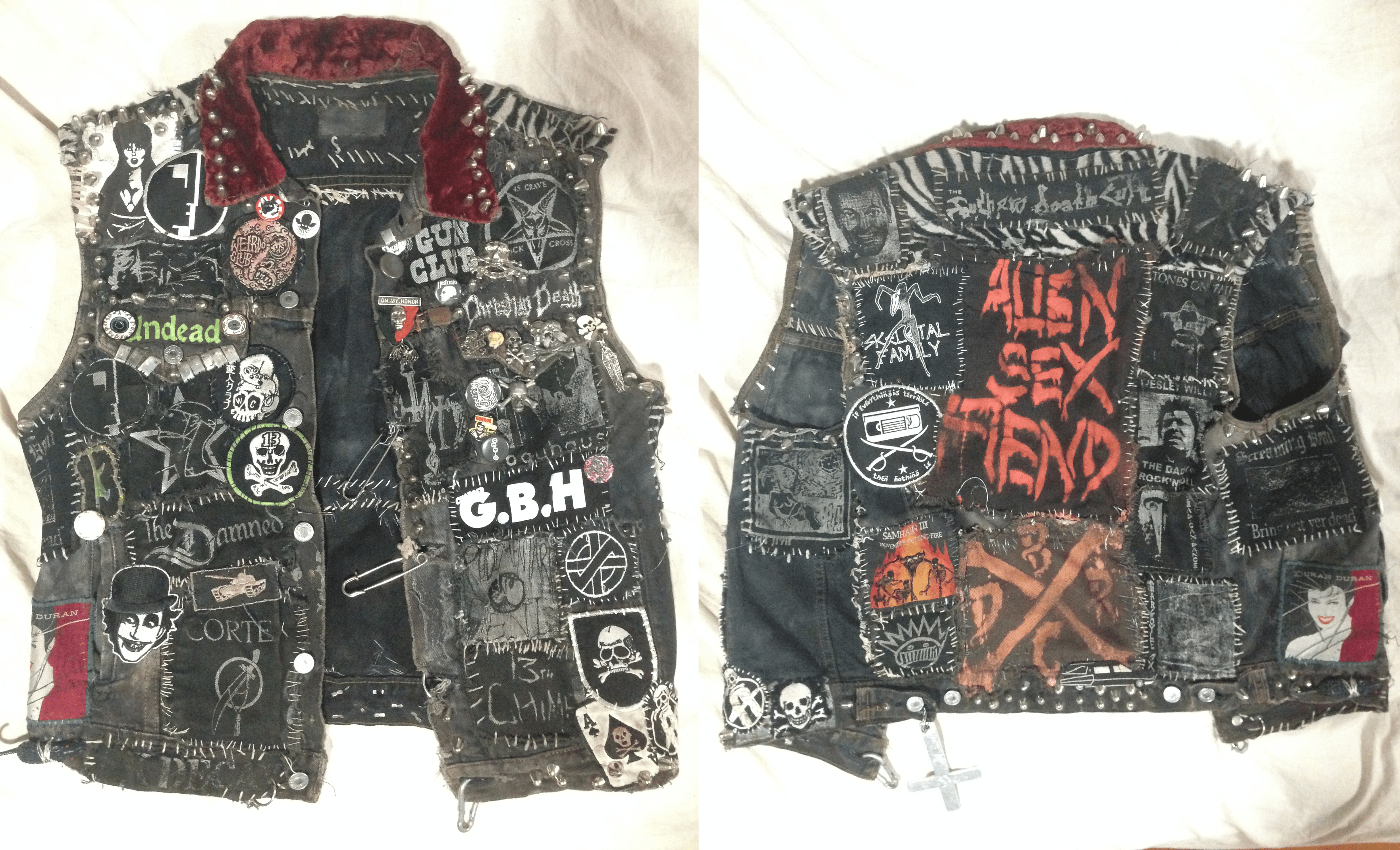 Death Punk Gutter Goth Battle Vest r/BattleJackets