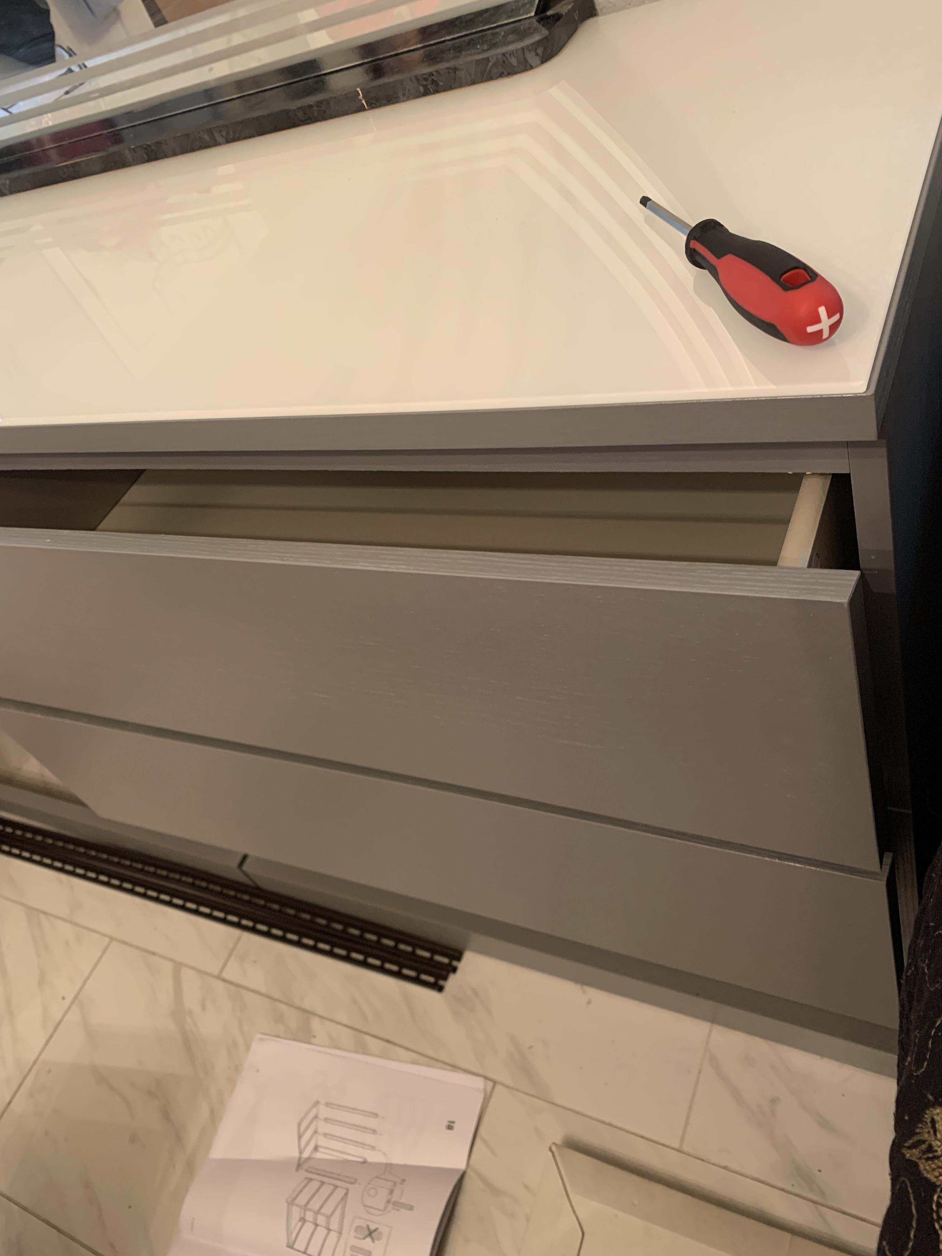 Malm 6 drawer Dresser not closing all the way in. Help!! r/IKEA