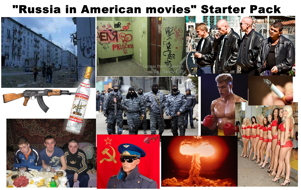 Russia in American movies starter pack r/starterpacks
