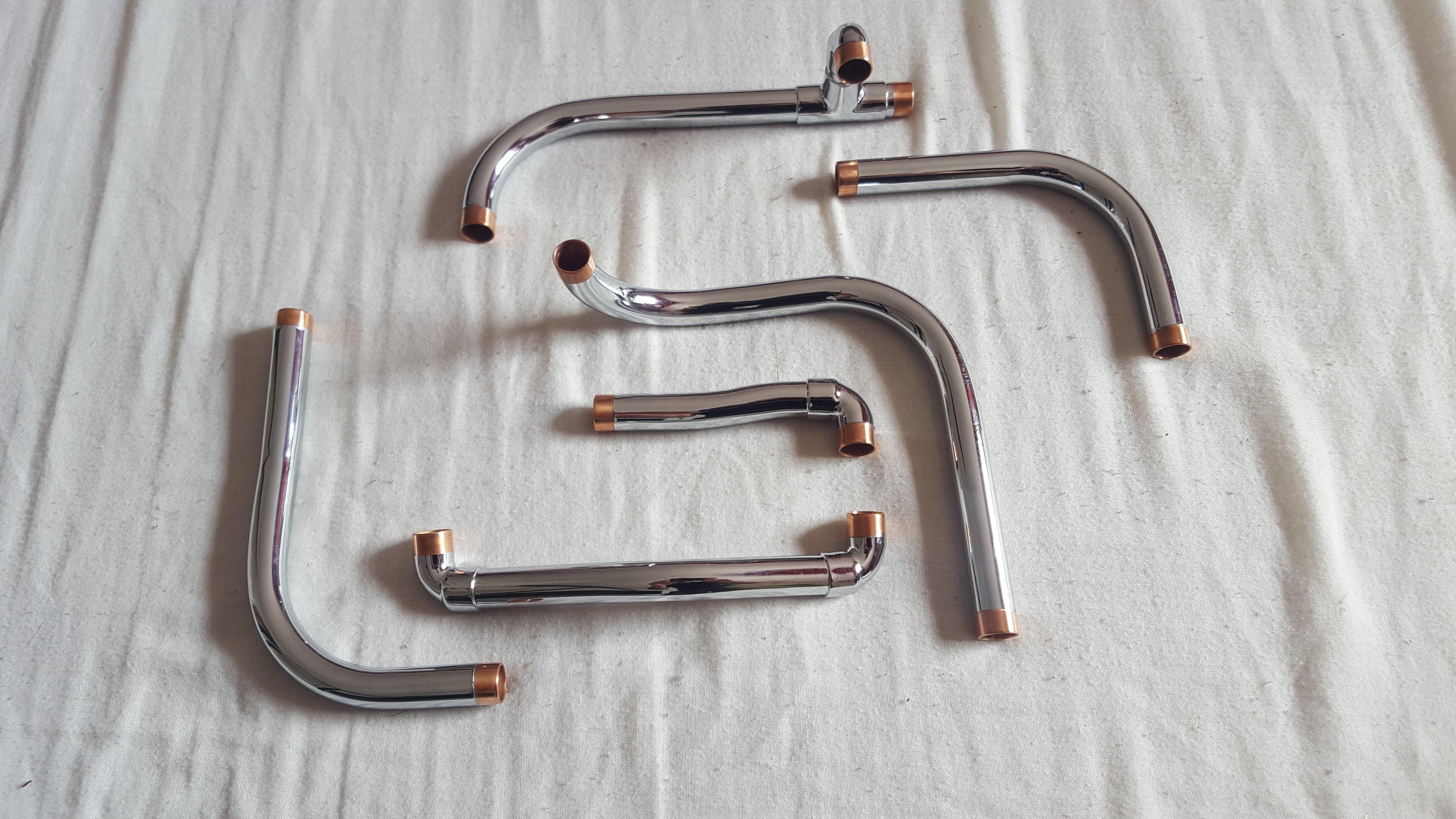 Custom copper tubes, soldered and chromed. r/watercooling