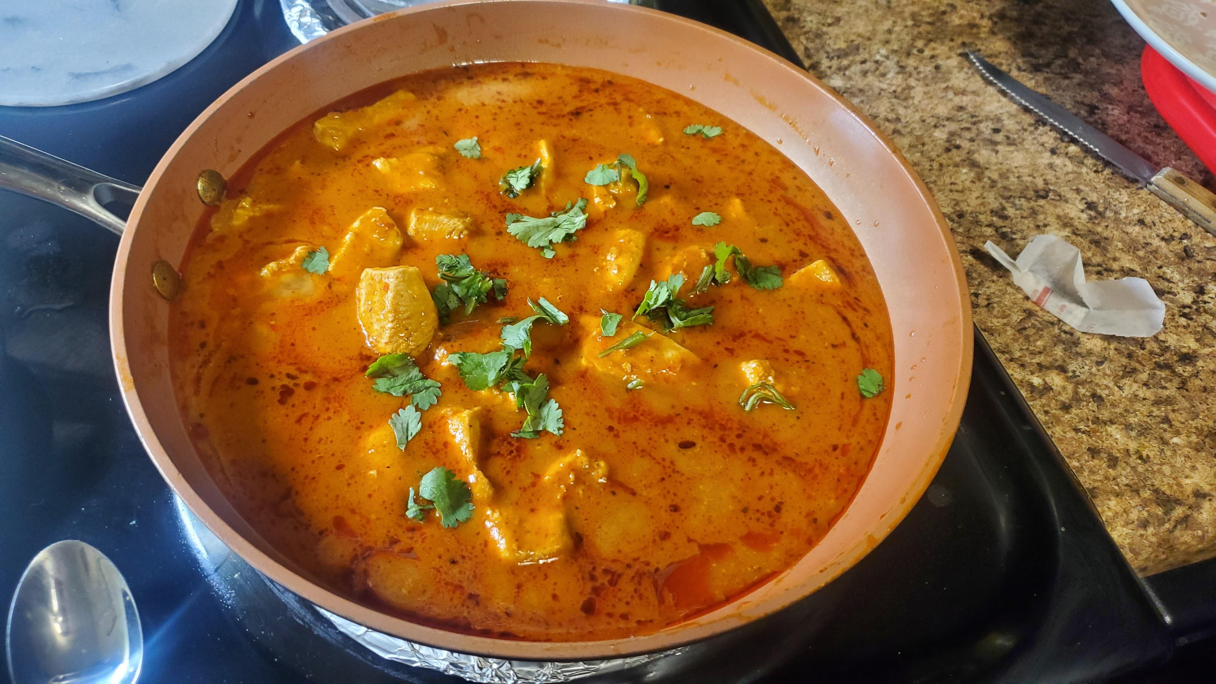Aldi tikka masala. I added fresh chicken tray with Aldi tikka masala