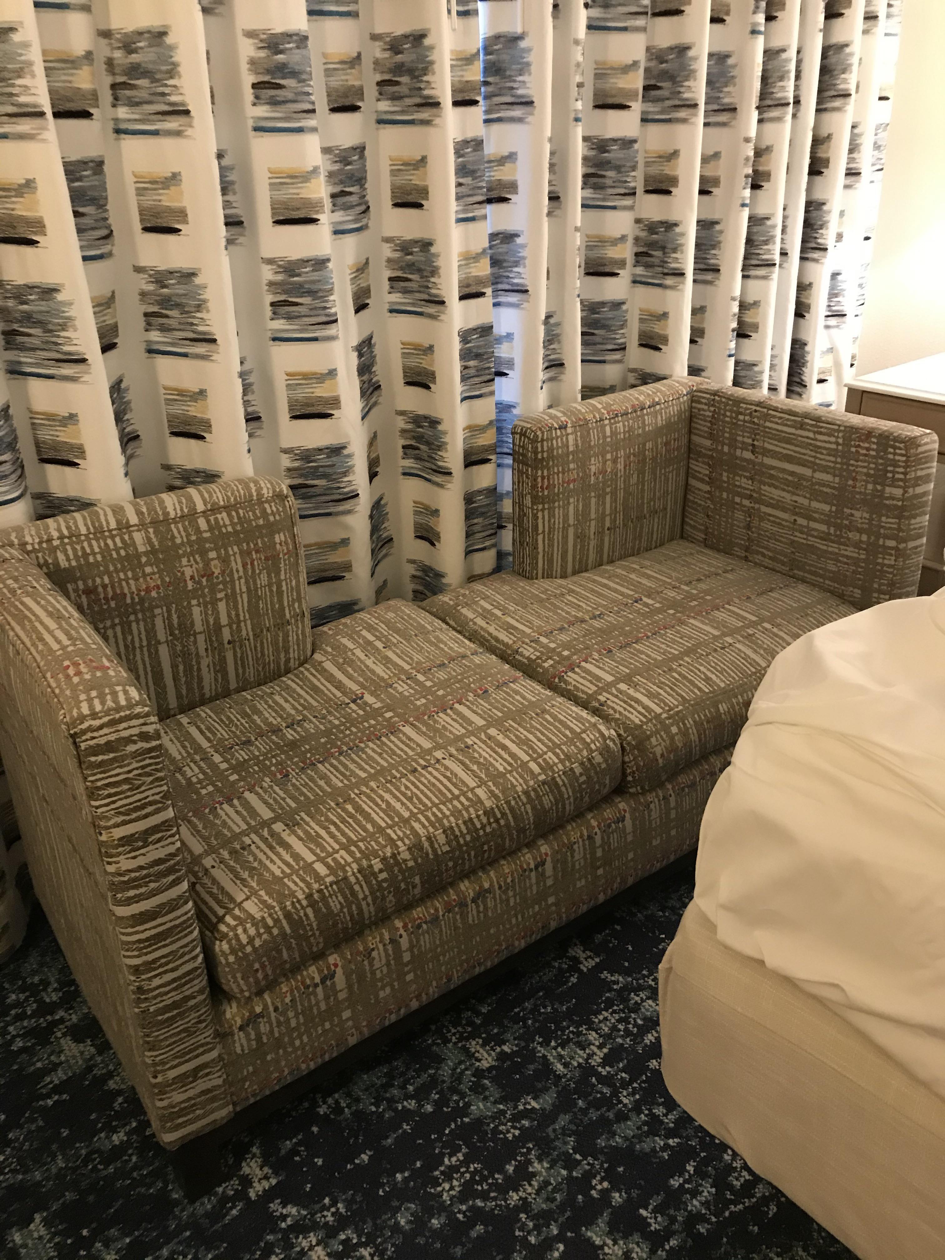 This couch in our hotel room. And no, it does not separate : r/CrappyDesign