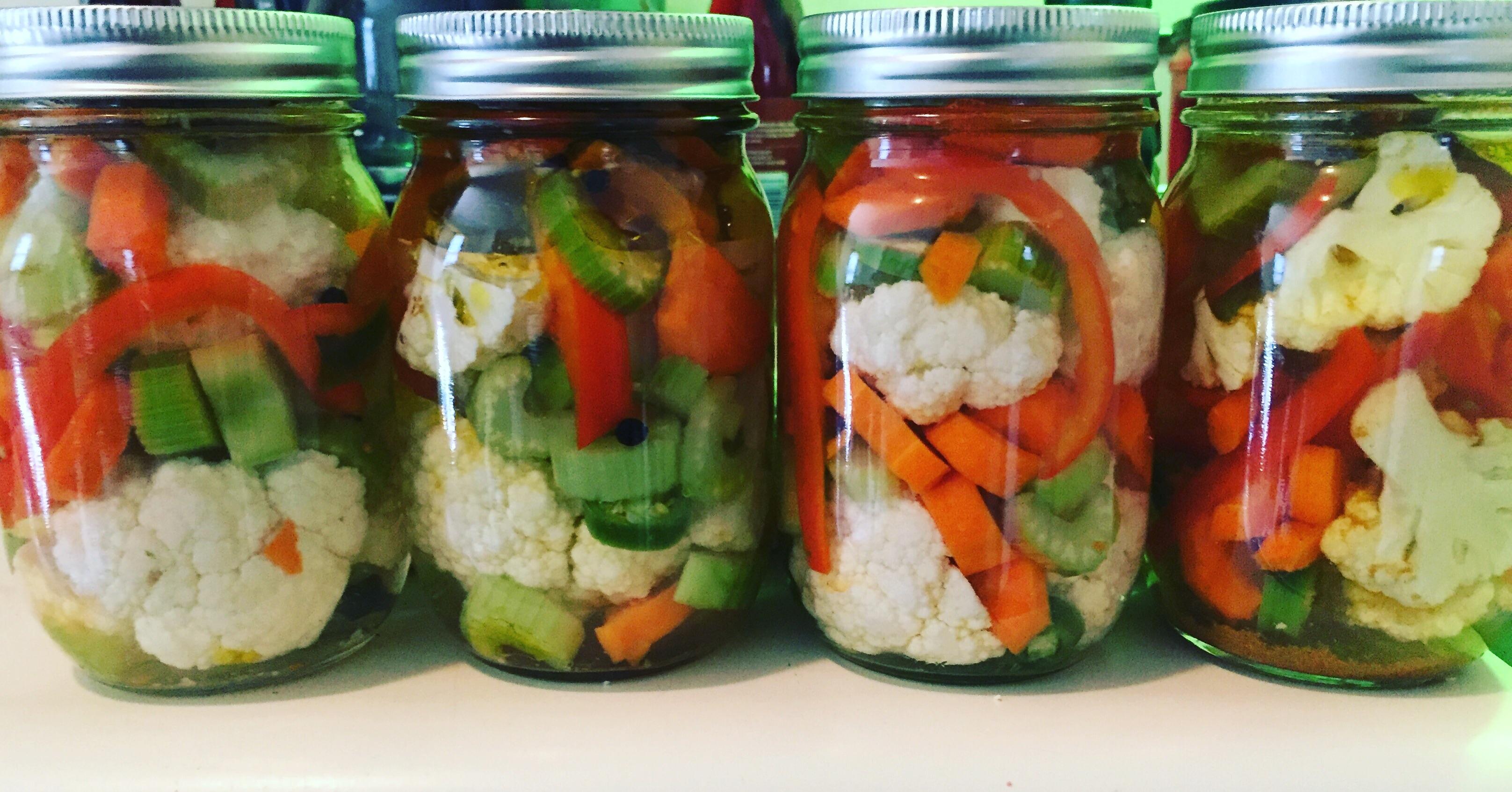 [homemade] Italian giardeniara (Italian pickled vegetables) r/food