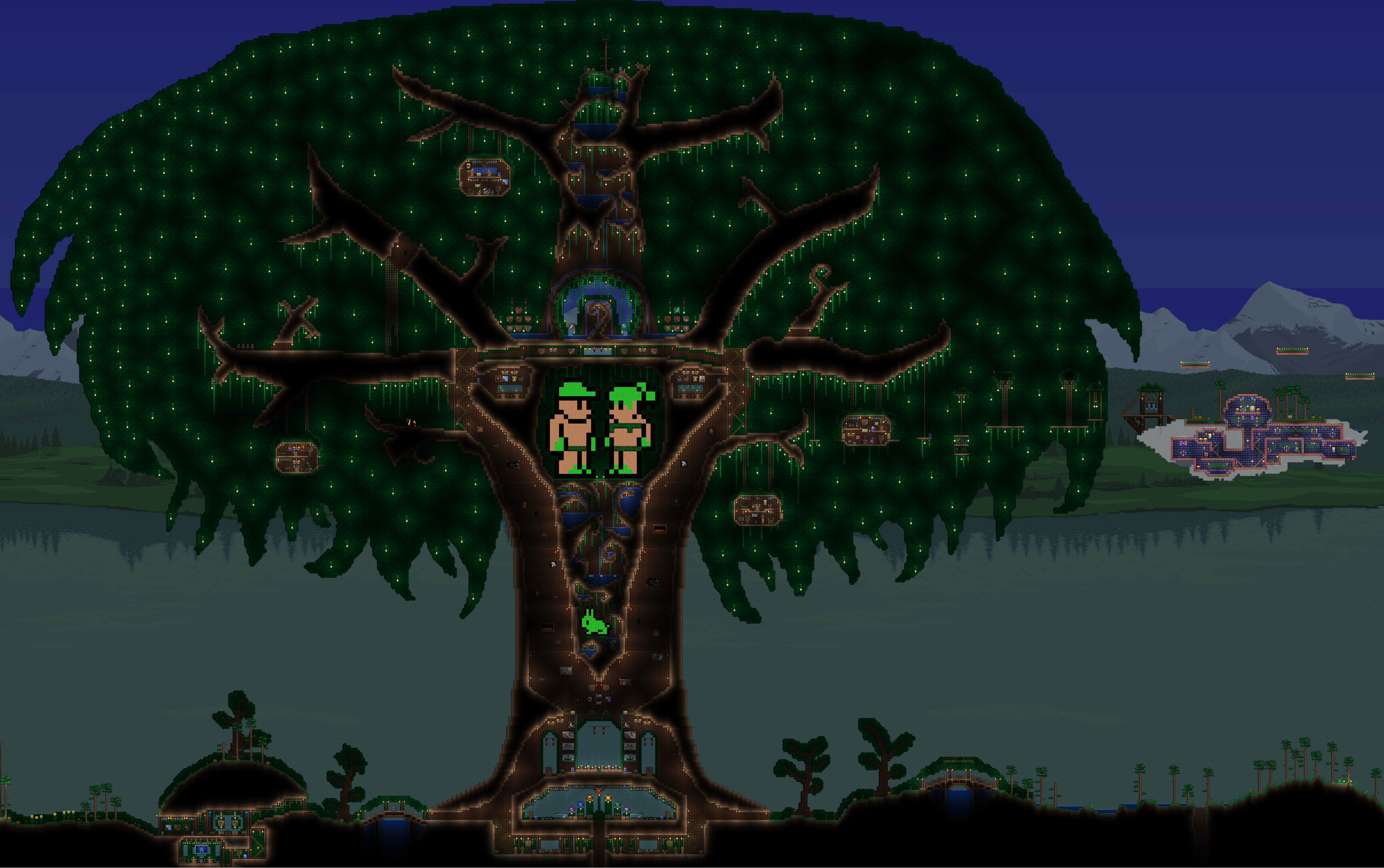i build a big tree. r/Terraria