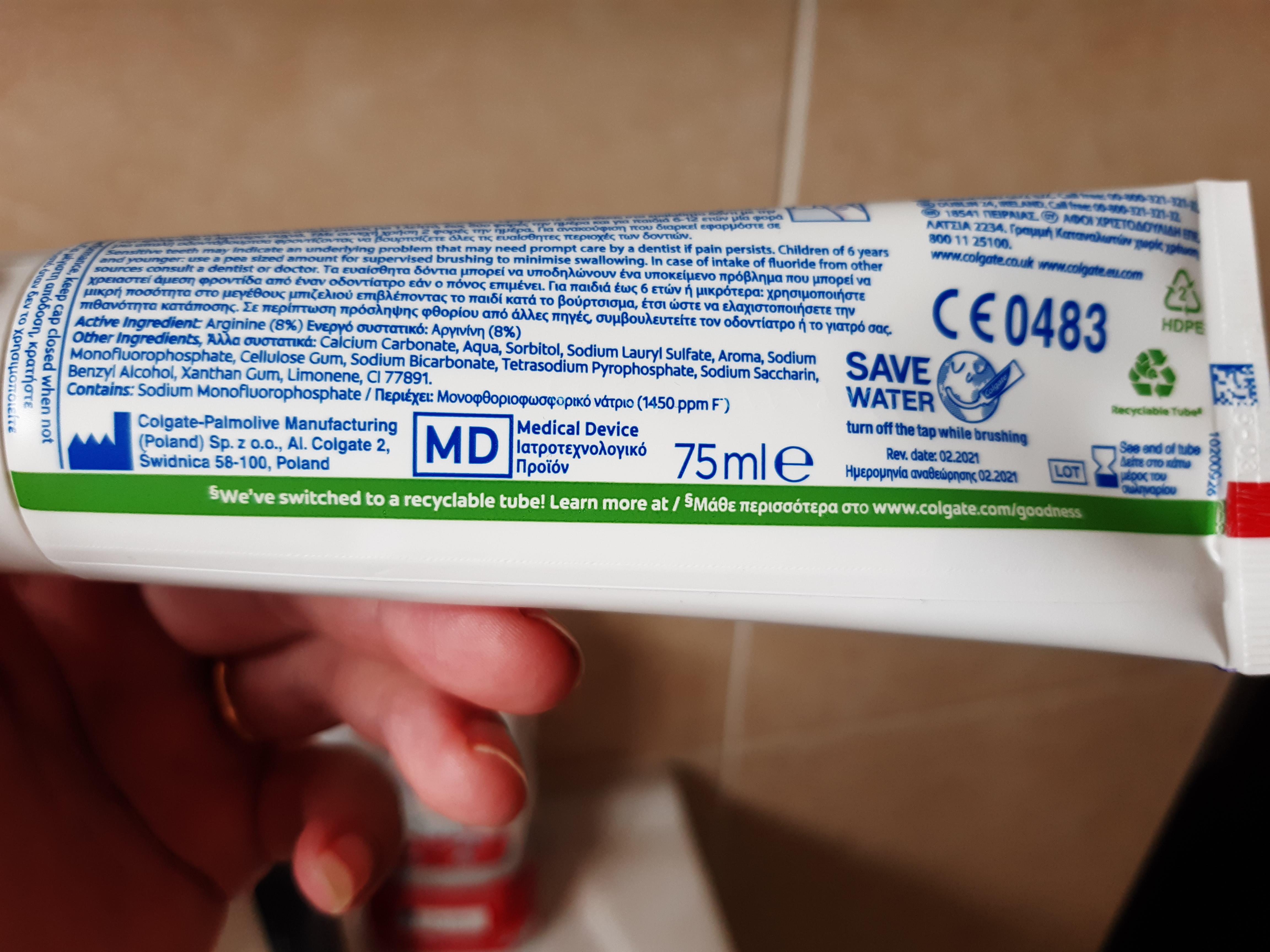 Excited to find out that the toothpaste my husband usually buys is now