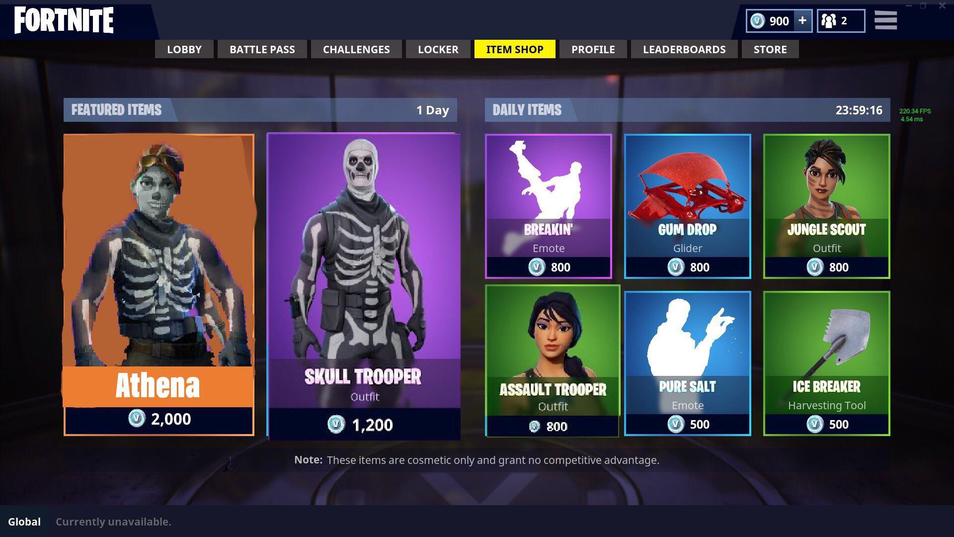 Leaked item shop October 30th : FortNiteBR