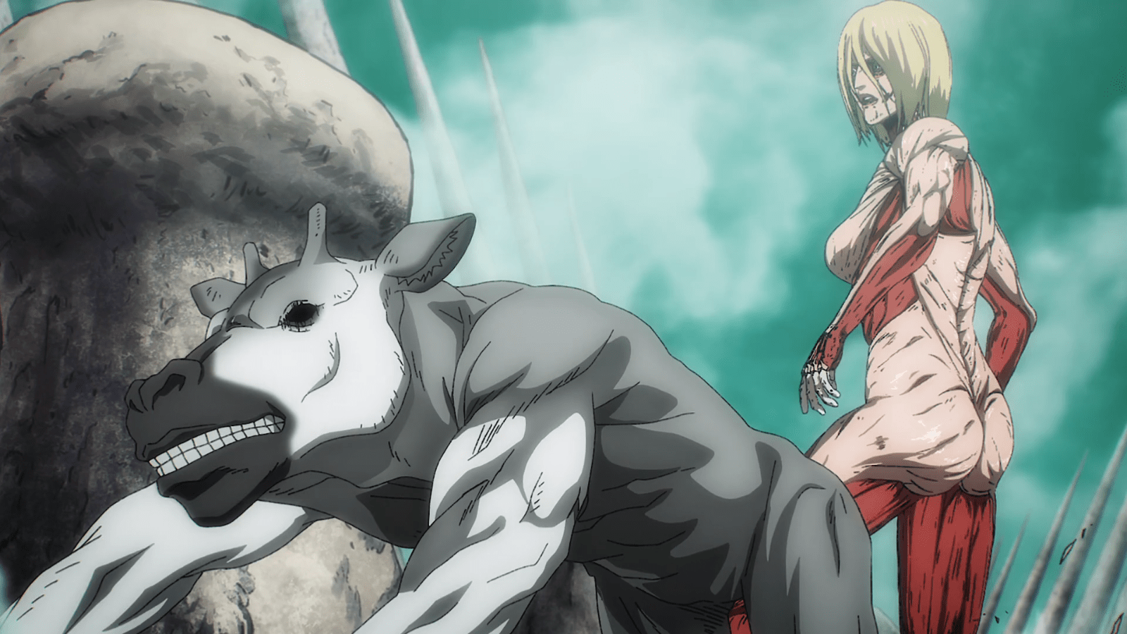 Isn't this just an obvious Cart Titan? 1) body quadrupedal stance and size 2) catches people in