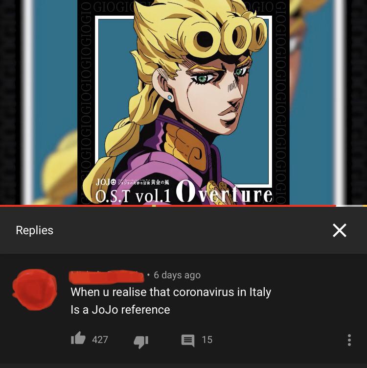 Pretty much everything is a jojo reference r/memes