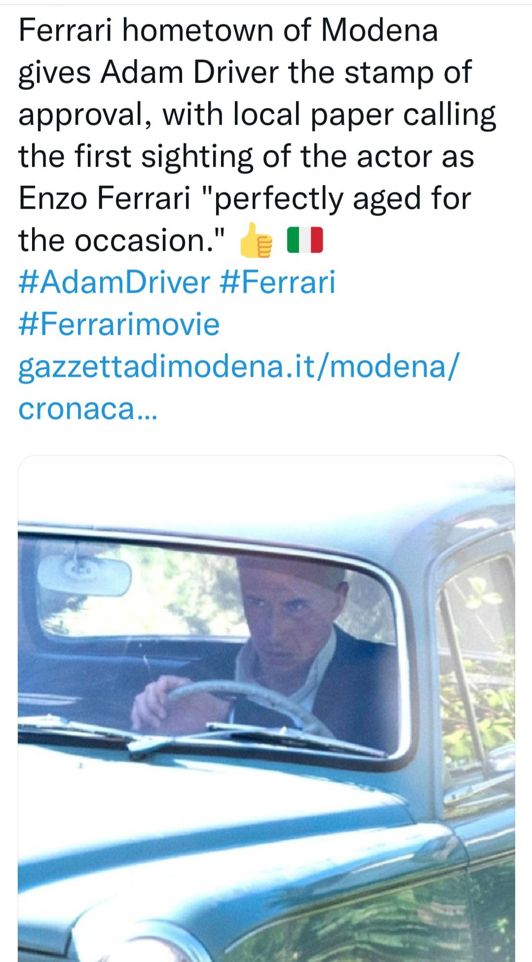 Adam Gets Thumbs Up from Modena Newspaper 👍 r/adamdriverfans