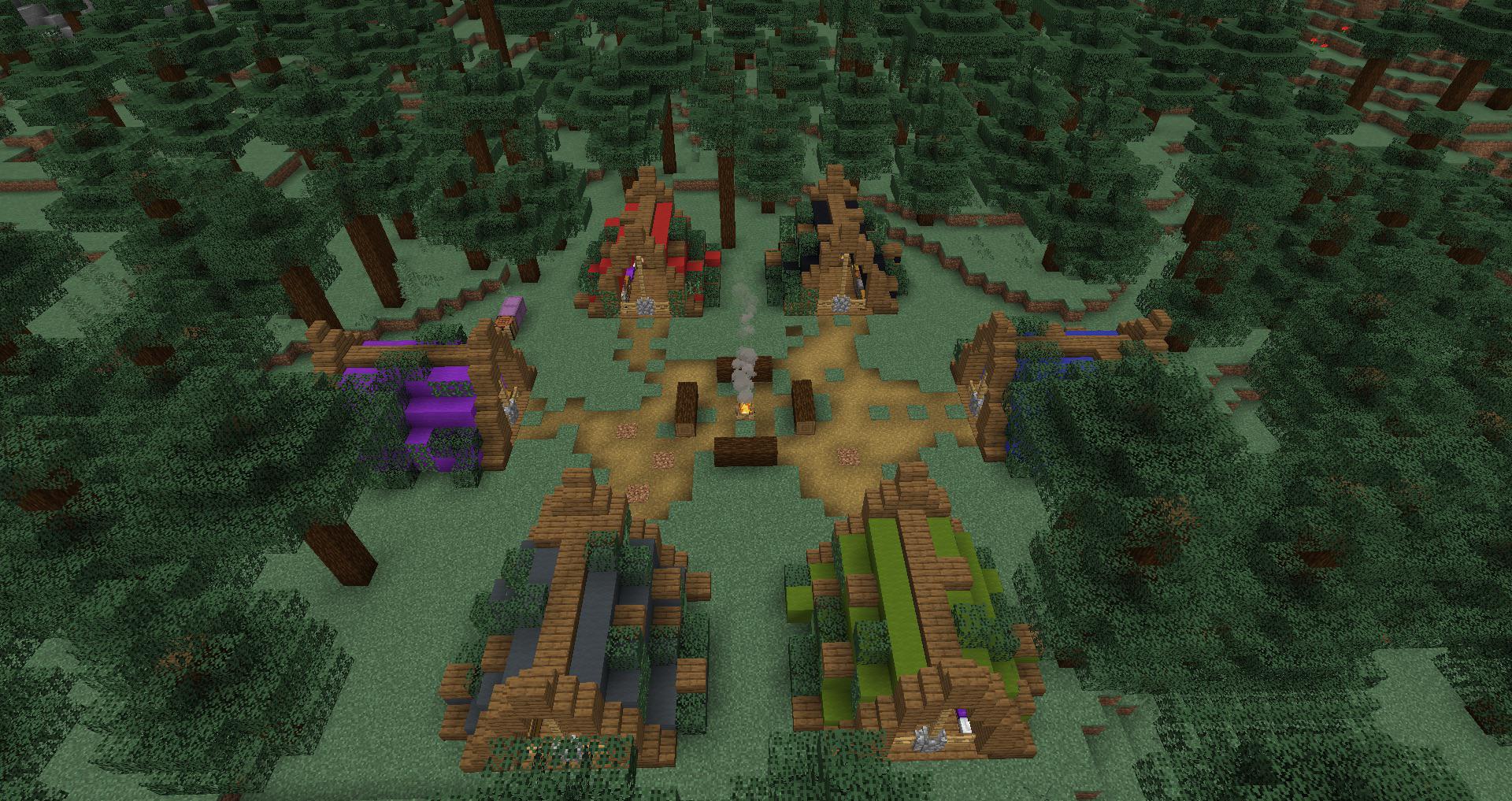 I made an abandoned campsite for my villagers r/Minecraft