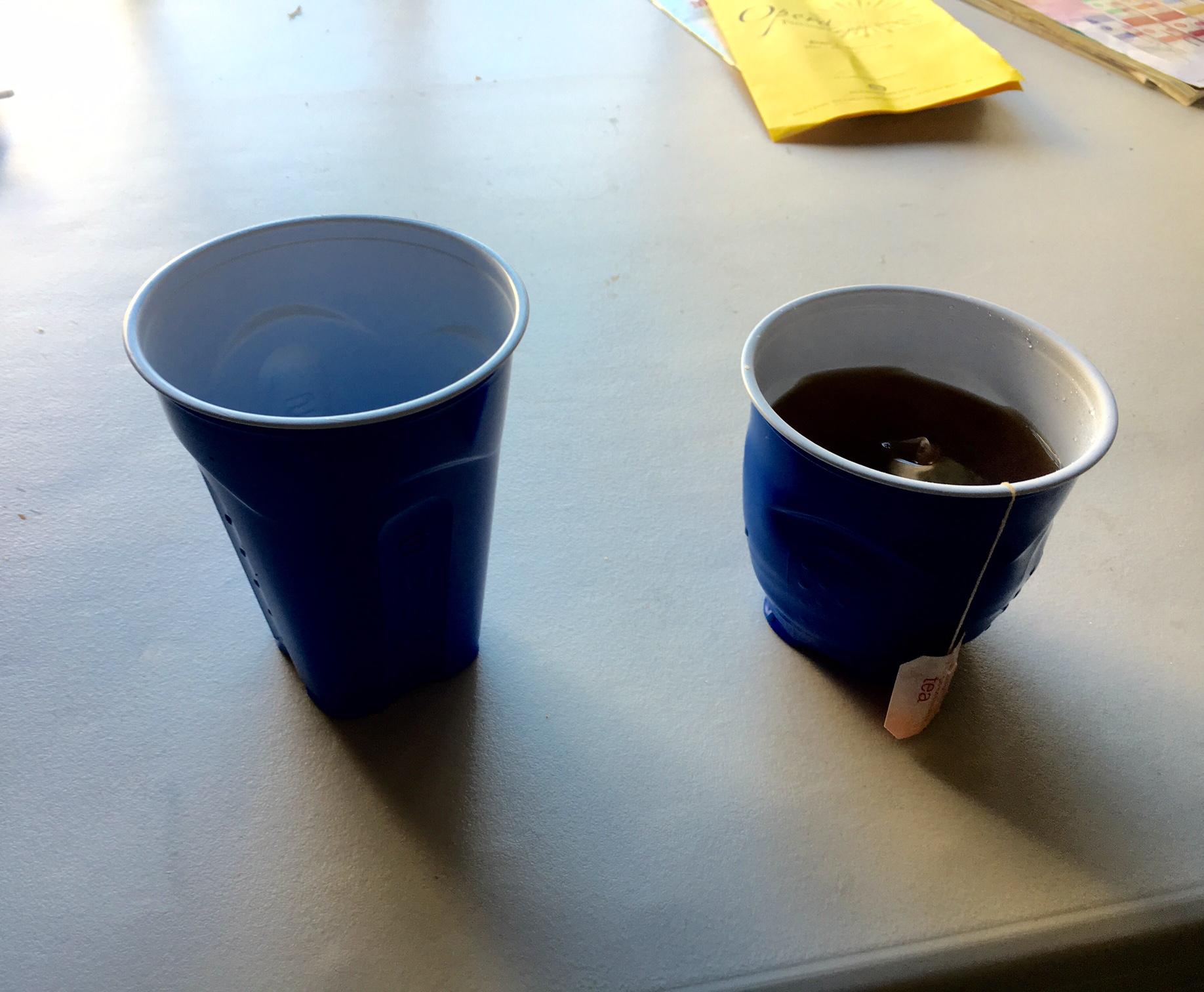 My plastic cup melted into a teacup at work r/mildlyinteresting