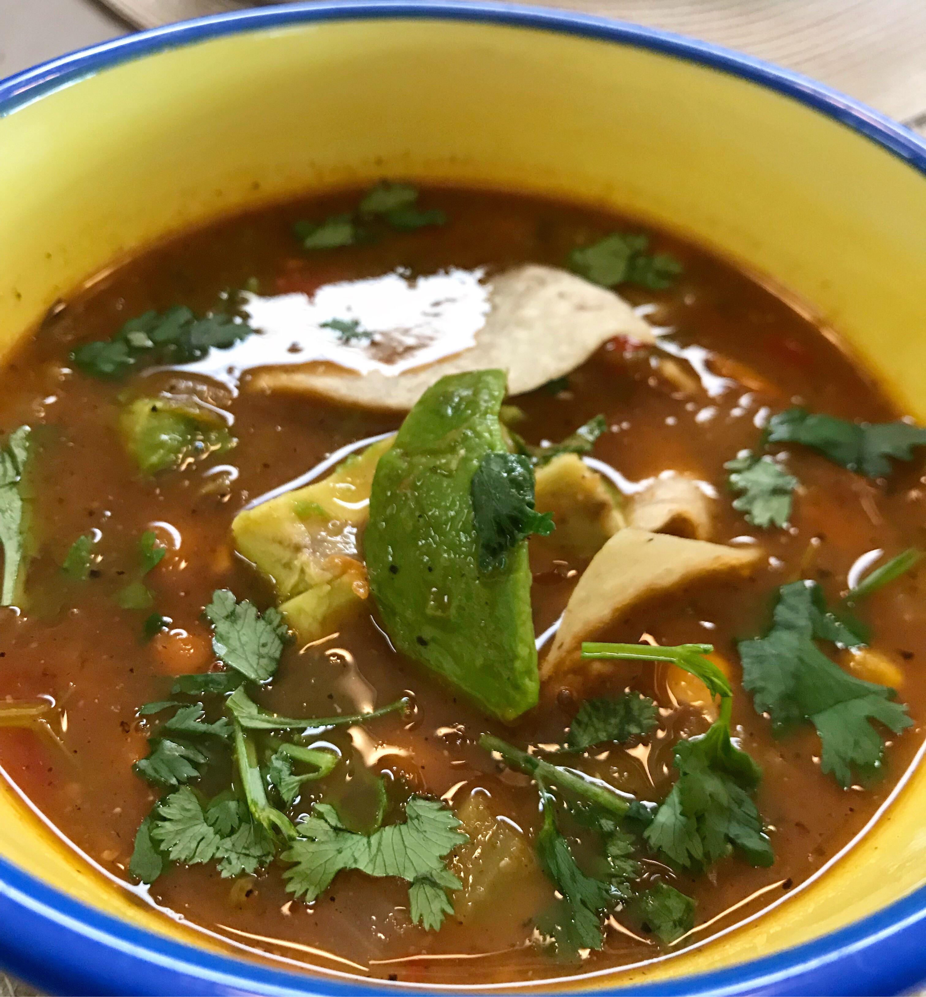 Green chili festival tortilla soup! r/PlantBasedDiet