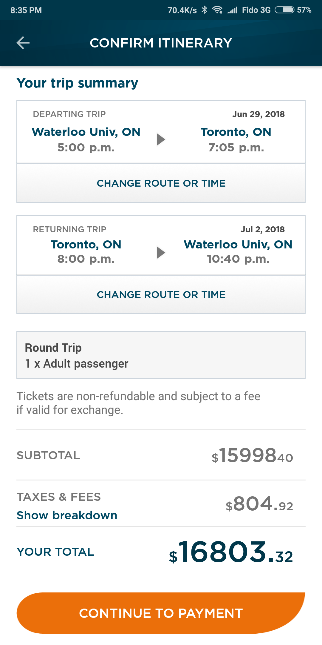 Most expensive greyhound tickets I have ever seen. r/uwaterloo