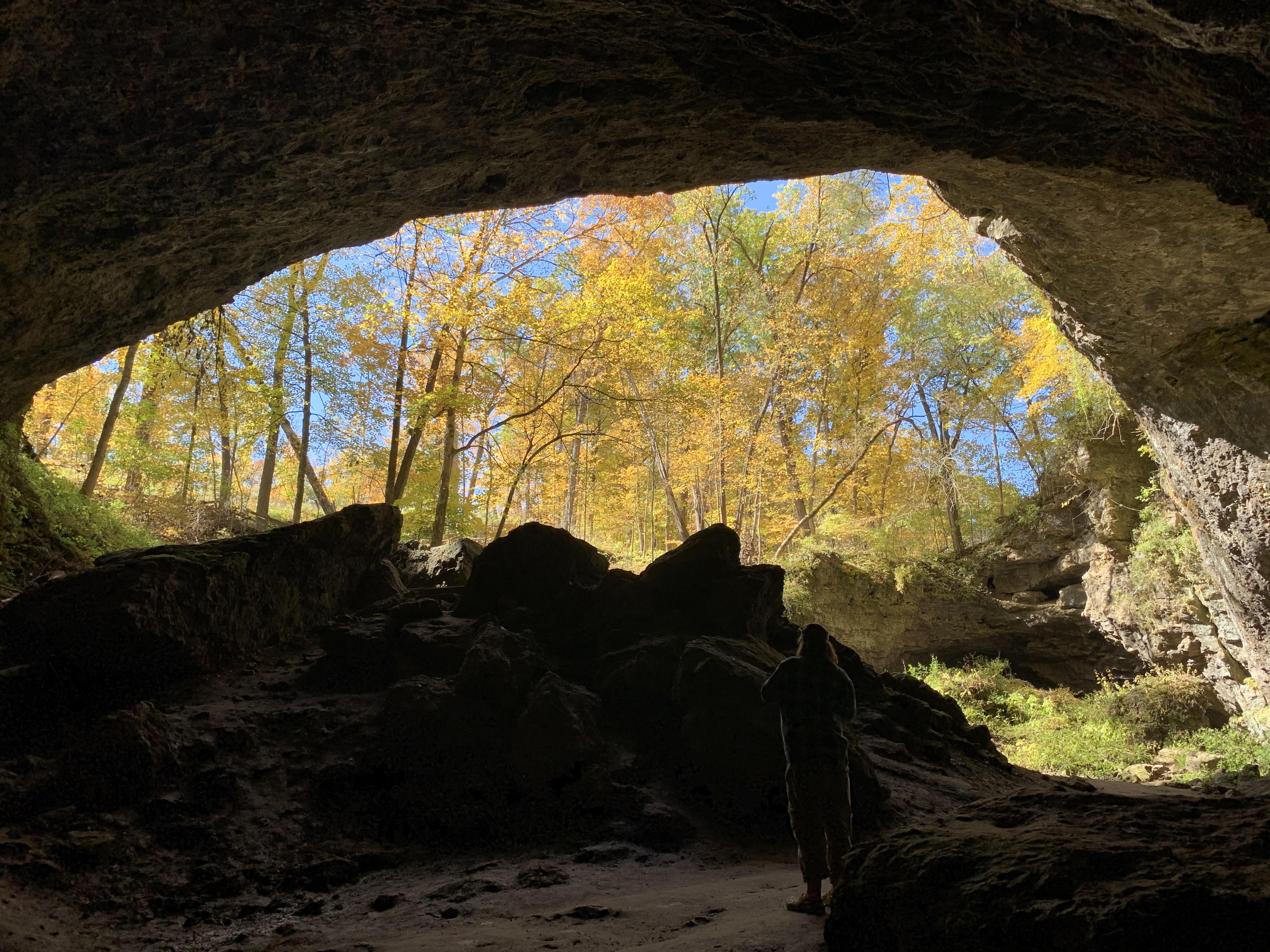 Limestone caves in eastern Iowa r/pics