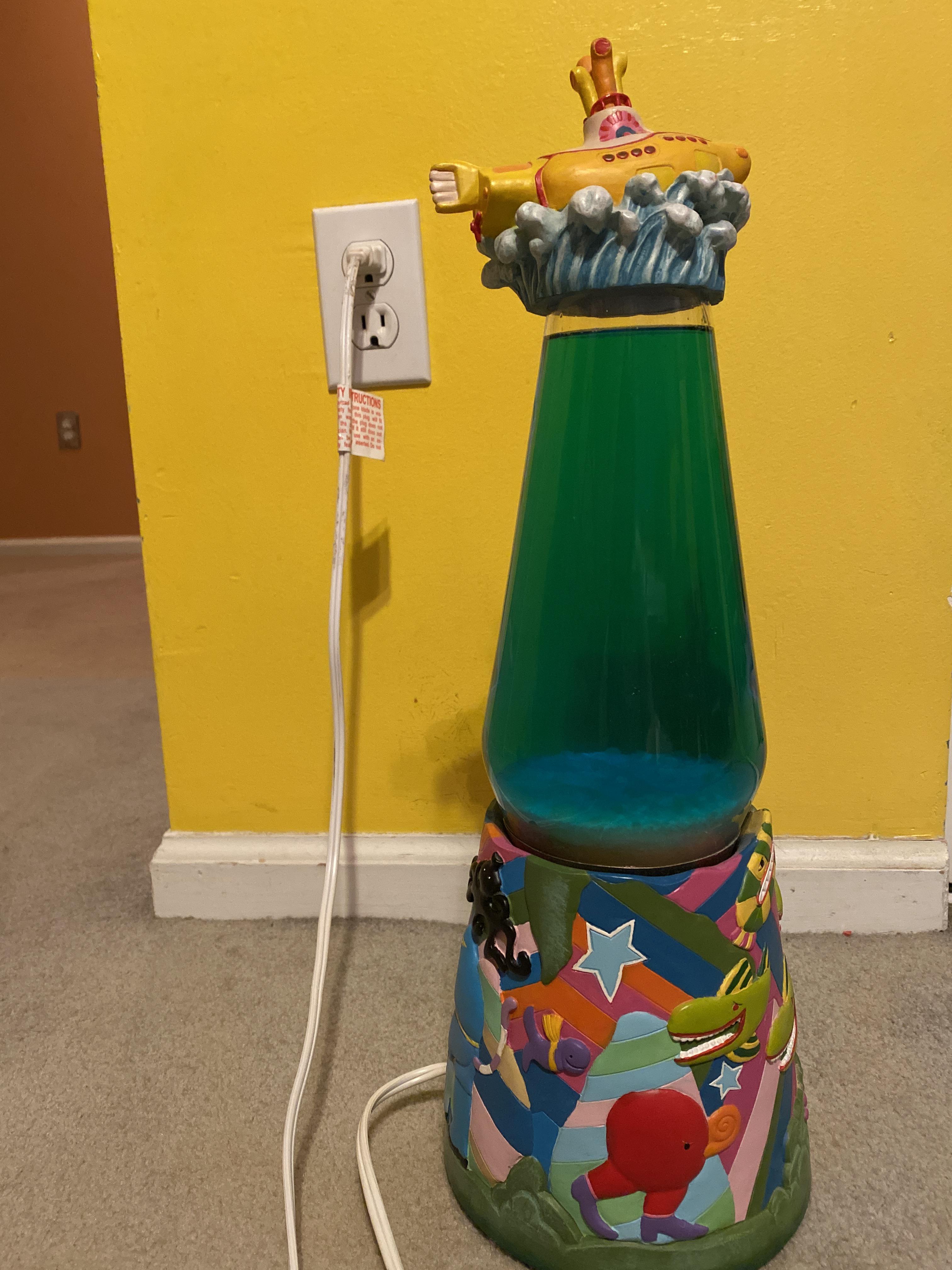 I’ve had this 1999 The Beatles Yellow Submarine lava lamp in my bedroom