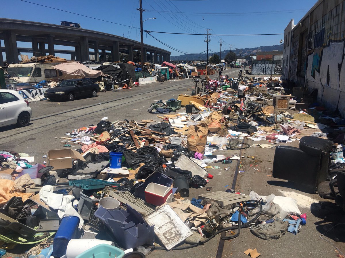 Dumping Grounds/Homeless Emcampent. Wood Street Oakland, California r
