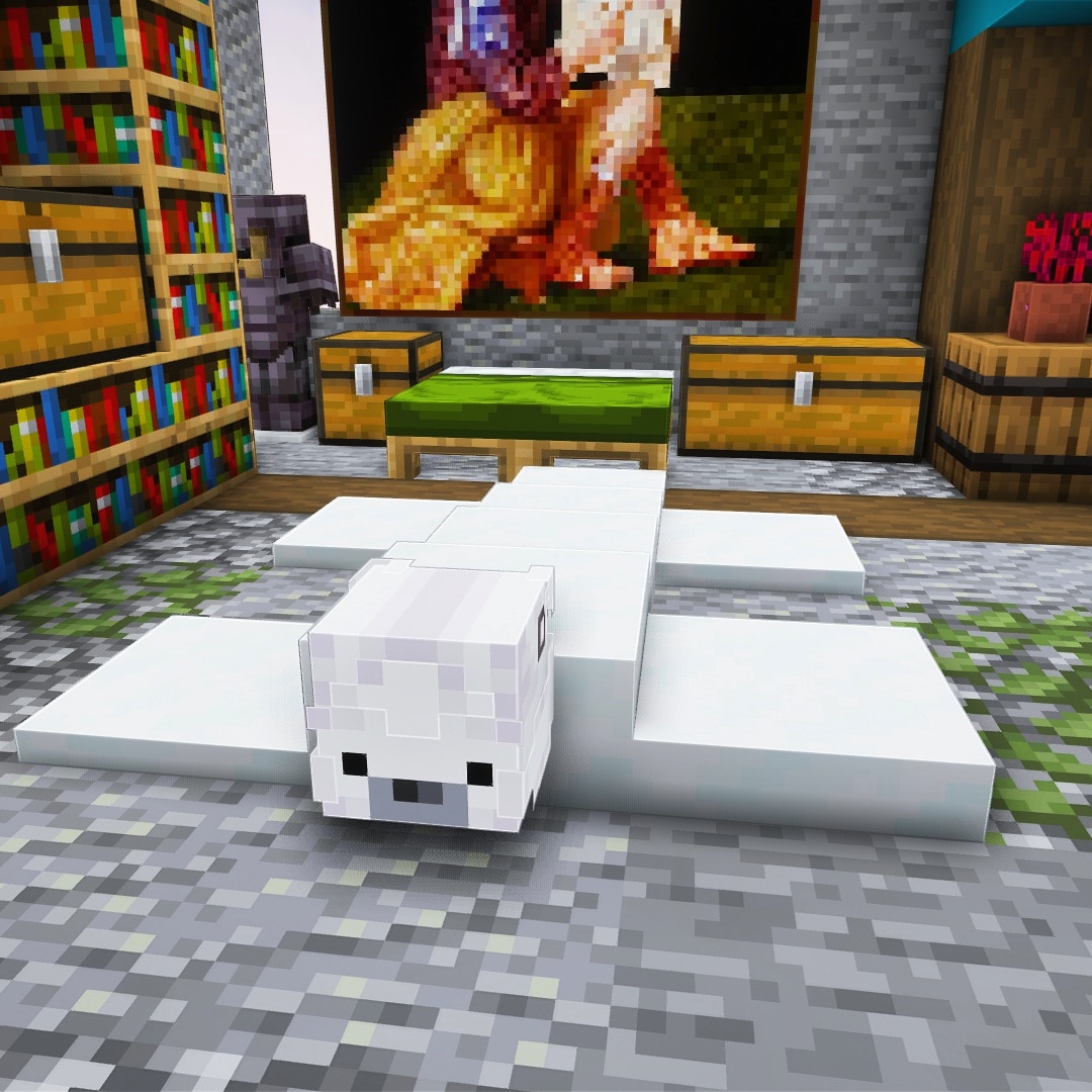 Polar Bear Rug Build Hack r/Minecraft