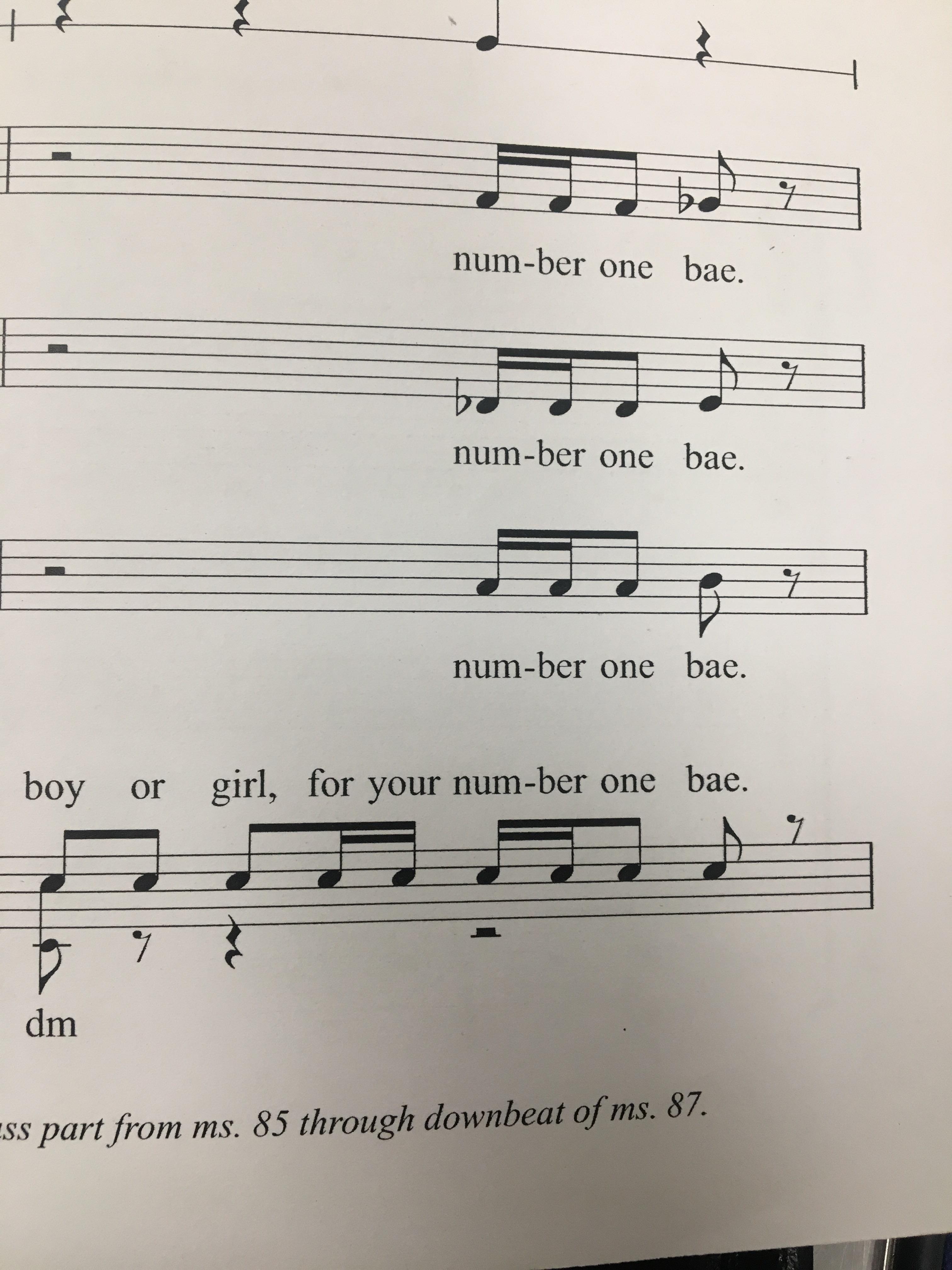 In a choir piece we had at my highschool. How do they know that I use