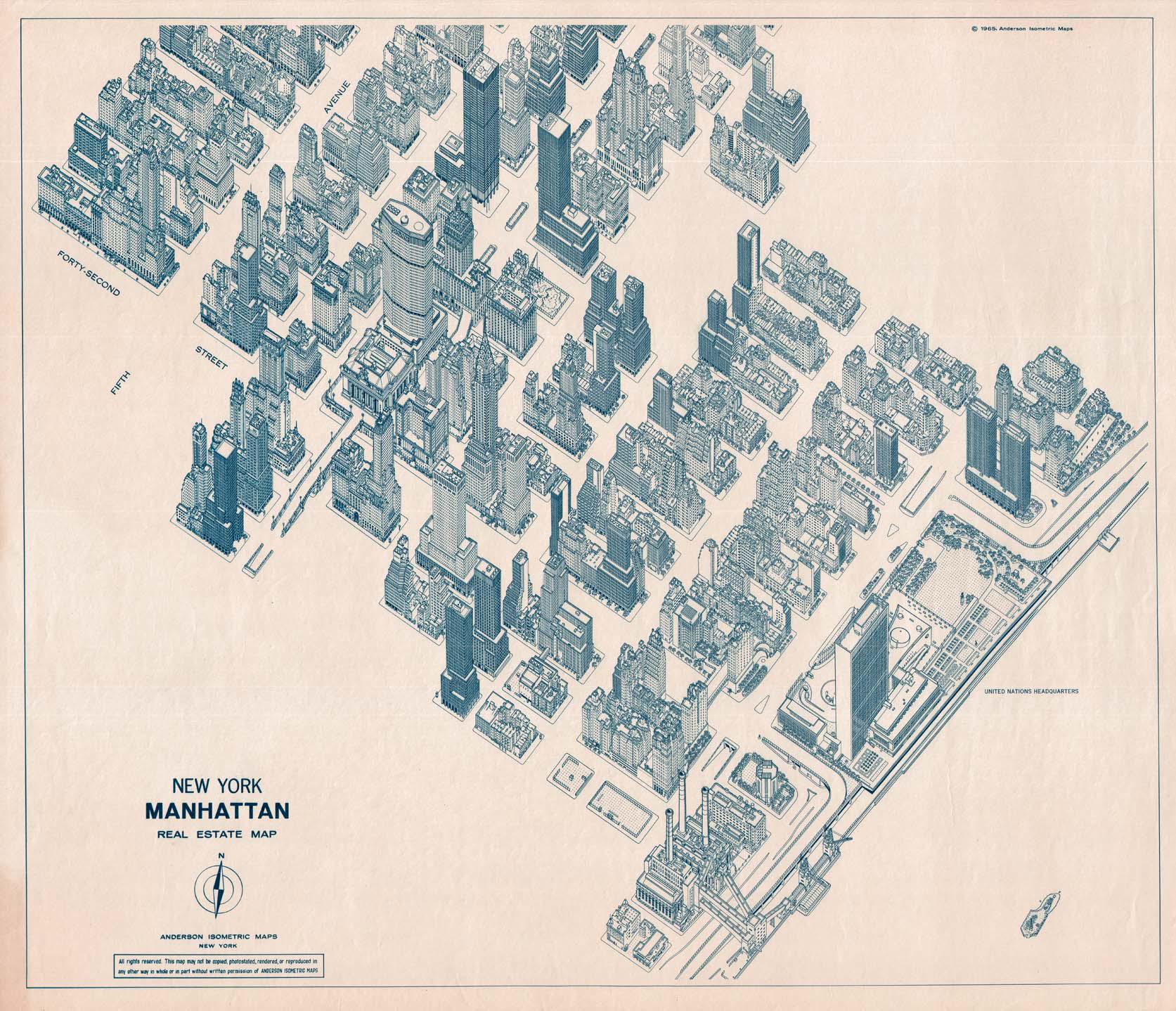 NEW YORK MANHATTAN, Anderson Map Co. 1965 (1673 x 1438) r/MapPorn