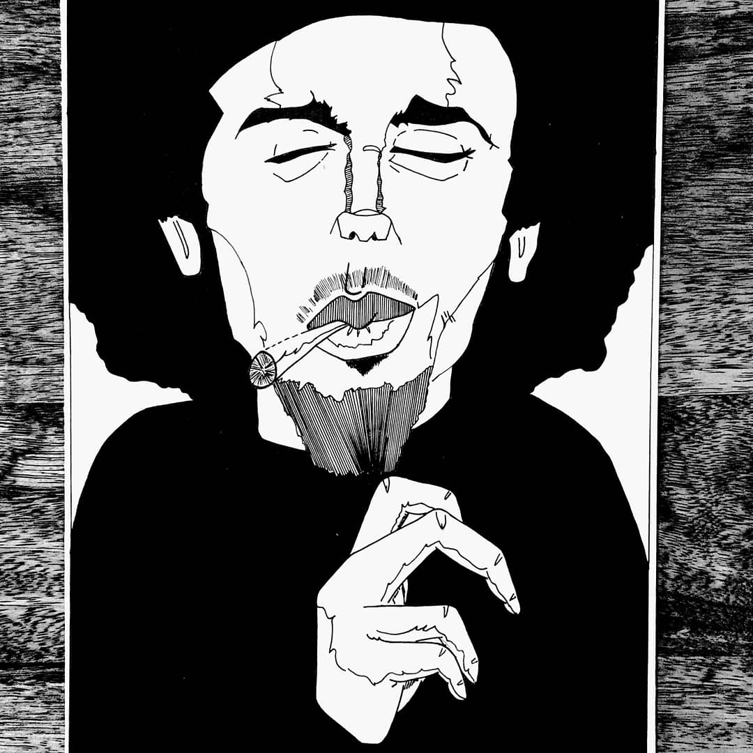 Satisfied Soul, Ink, 16"x11" r/Art