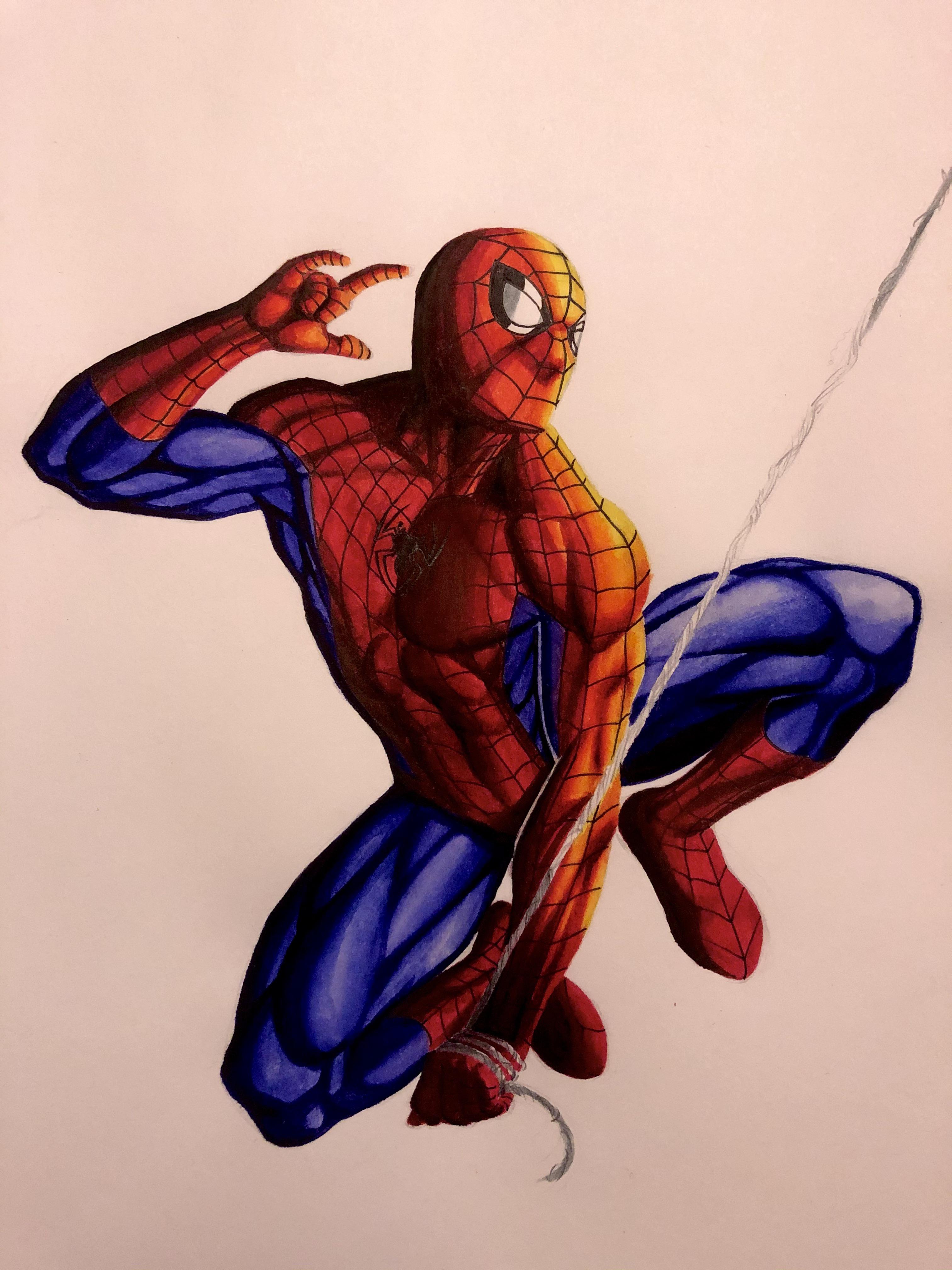 (OC) just finished this painting, SpiderMan is so satisfying to make