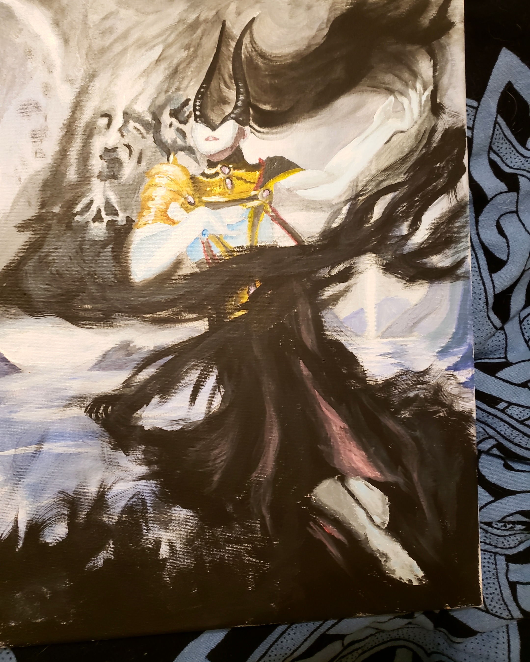 WIP my painting based on Ashiok, Dream Render from War of the Spark